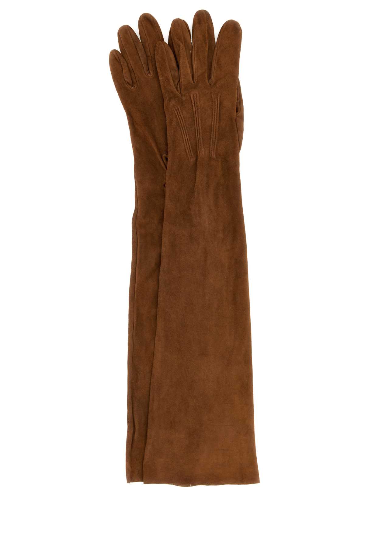 手袋 PRADA CARAMEL SUEDE LONG GLOVES Prada Caramel Suede Long Gloves | italist