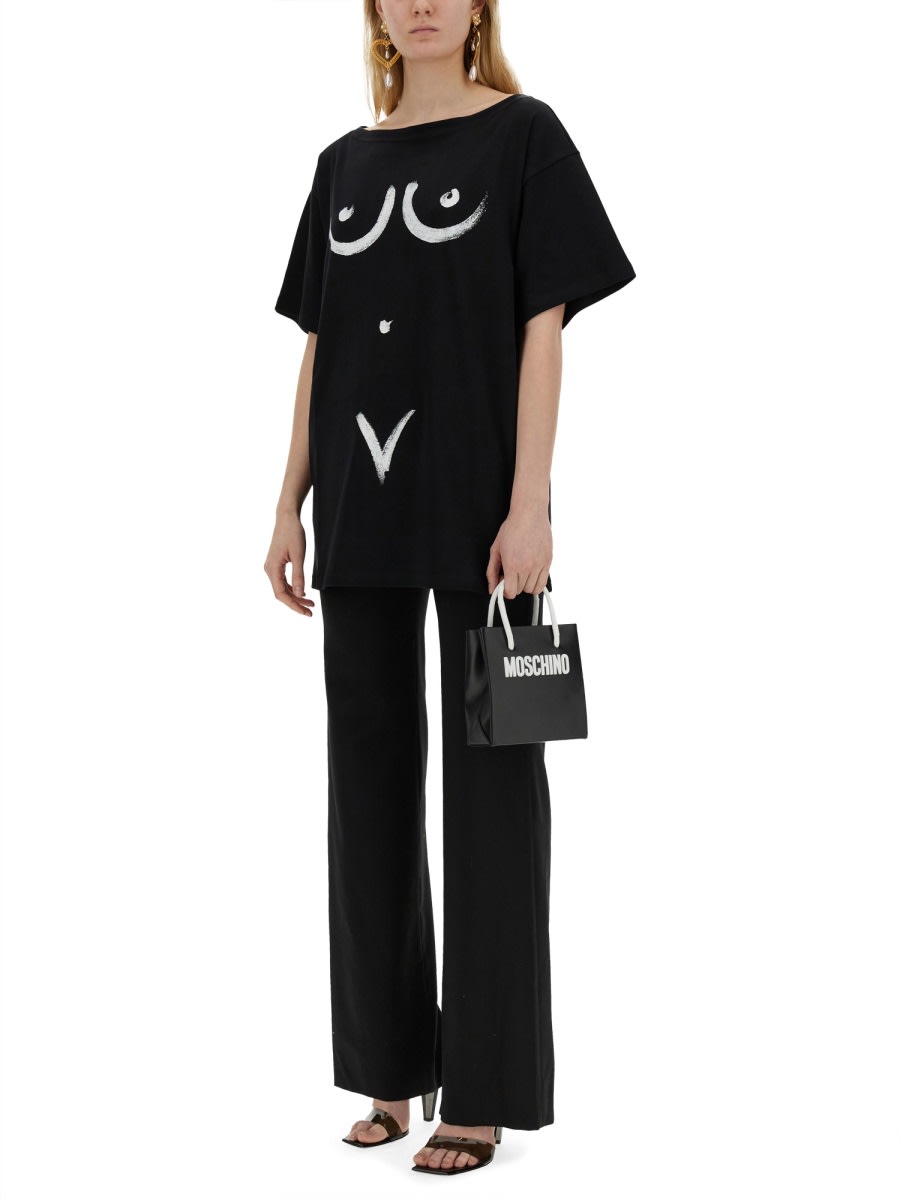 【送料&関税込】Moschino Interlock Body Print T-shirt Moschino Interlock Body Print T-shirt | italist