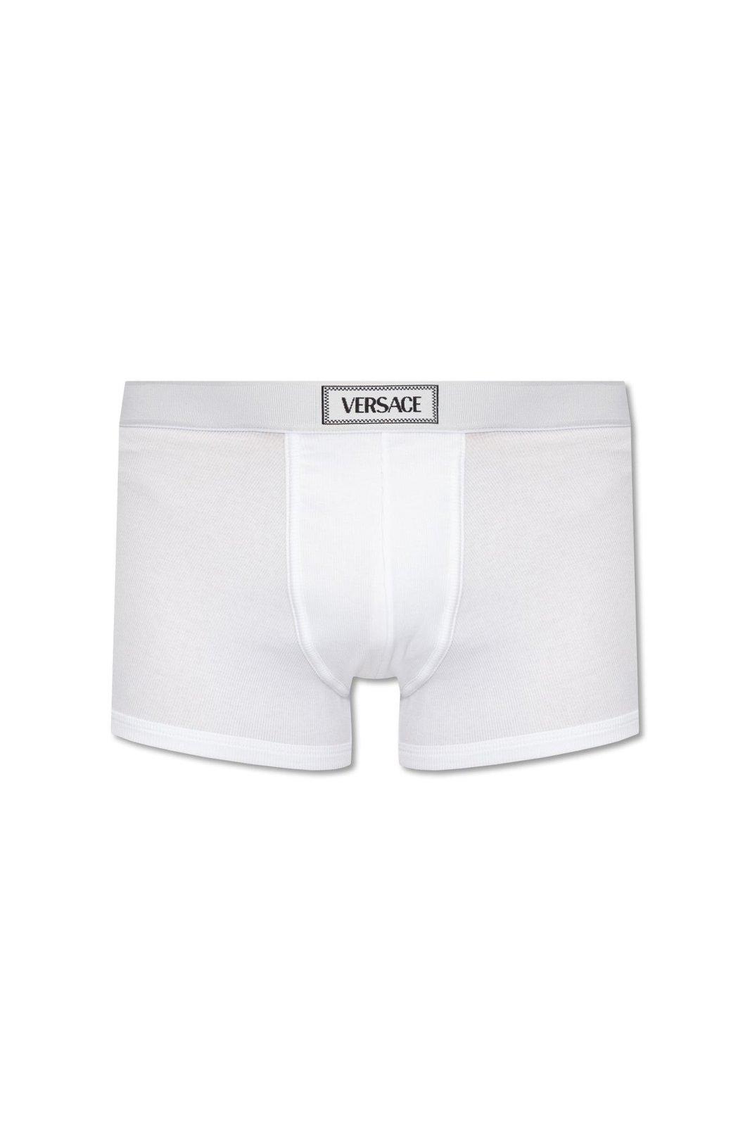 Versace 90s Logo-waistband Stretched Boxer Briefs | italist