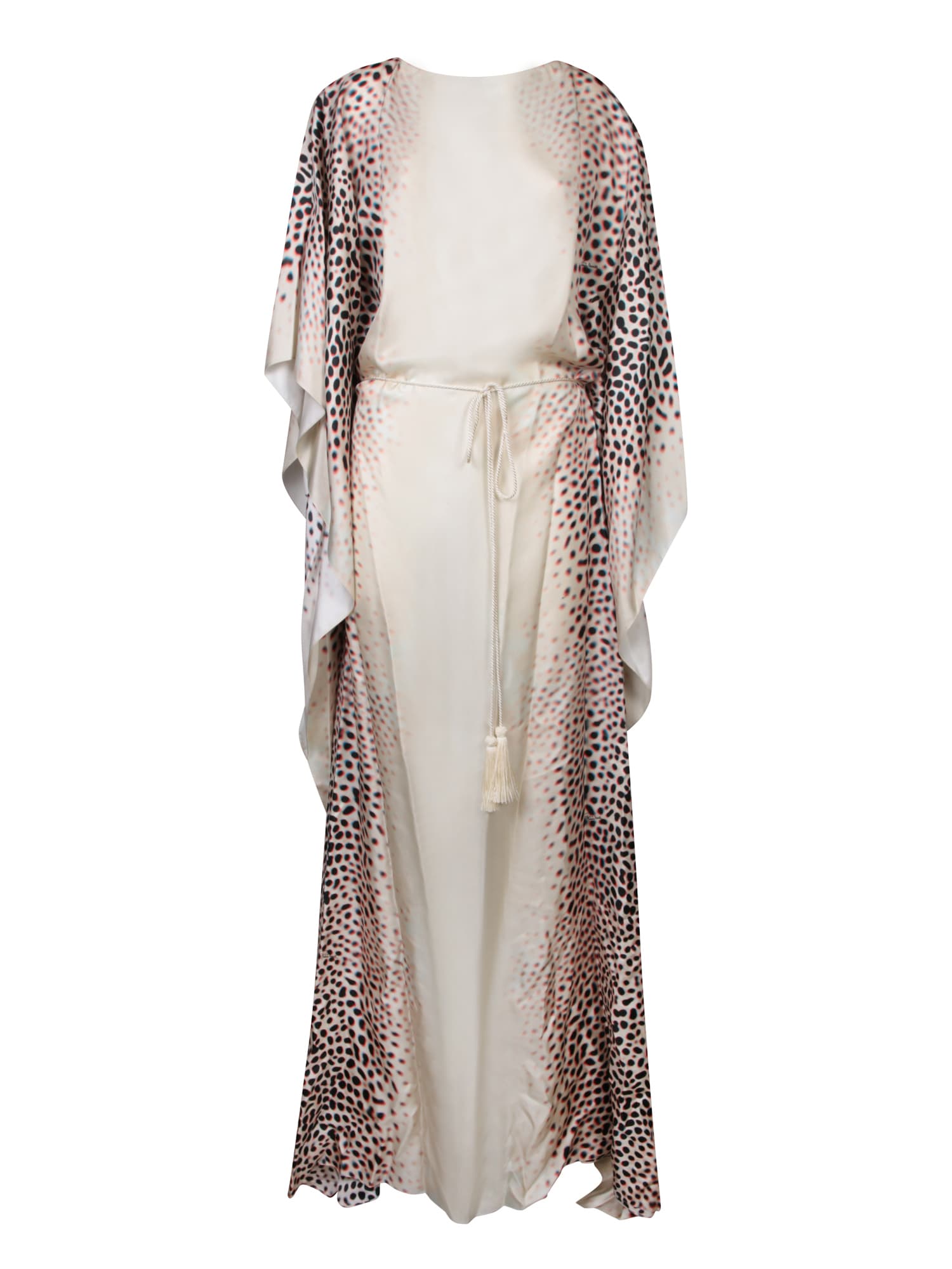 light beige leopard print long dress