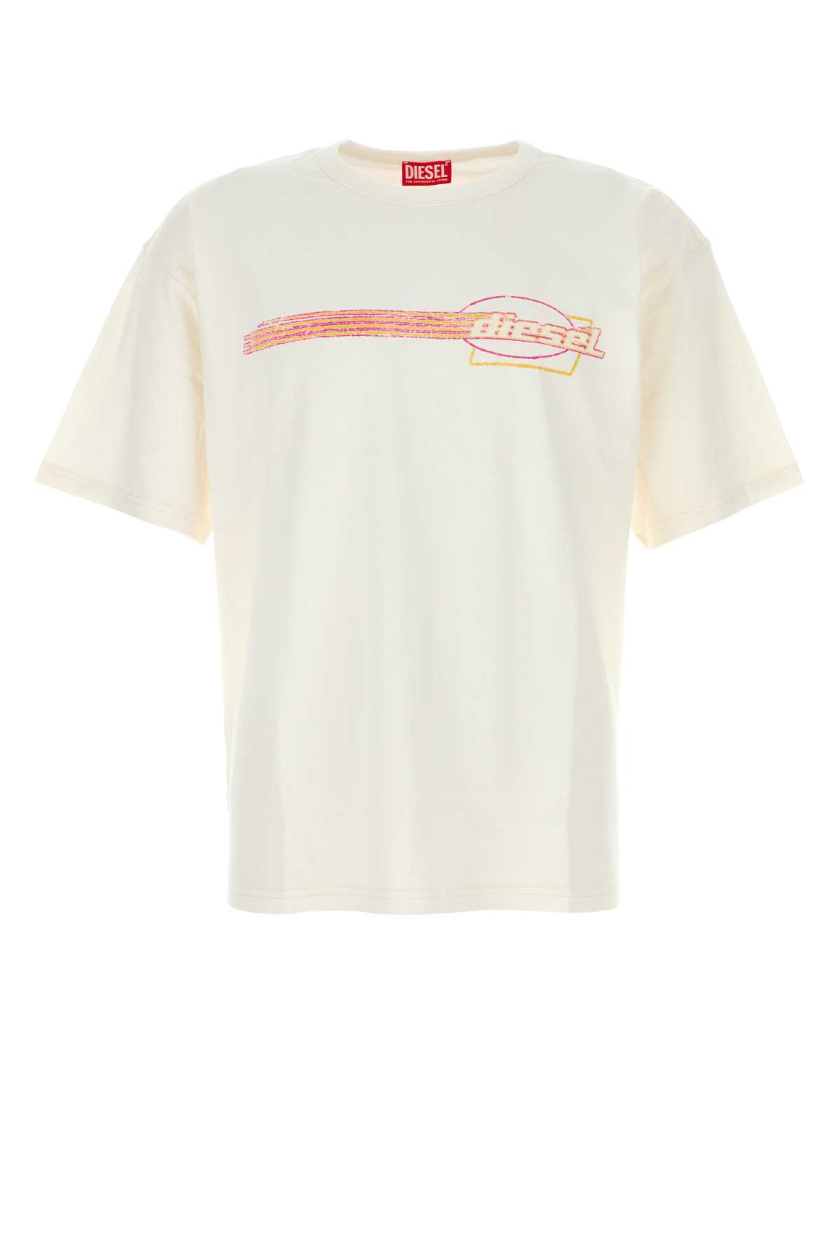 ★DIESEL★ T Boxt R16 T-Shirt Off White A166490QIAM141 A1664 Diesel White Cotton T-boxt-r16 T-shirt | italist