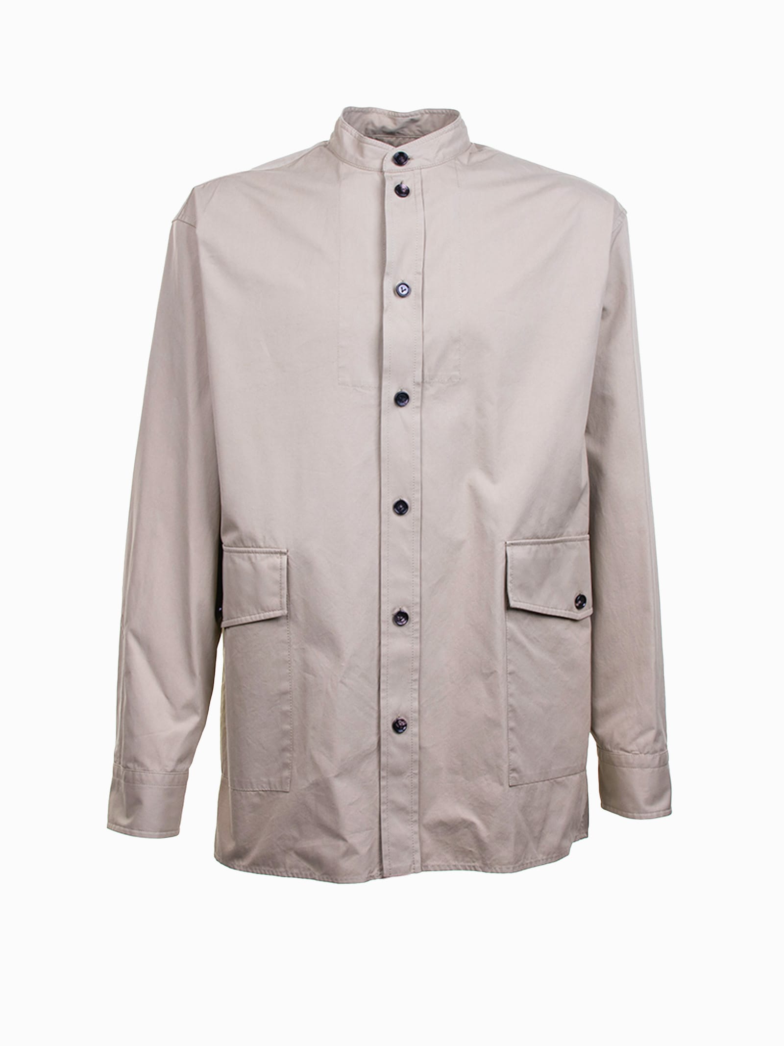 BOTTEGA VENETA ファインウール シャツ BOTTEGA VENETA | All-Over Memory Print Cotton Wool Shirt