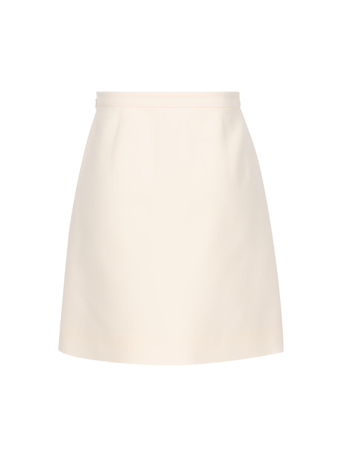 【関税込み】VALENTINO Skirts RED VALENTINO Skirts Cream Acetate High Waist Knee Length