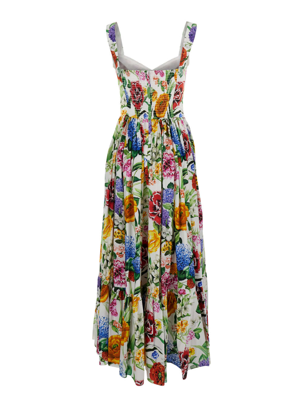 オールインワン・サロペット Dolce & Gabbana Multicolor Cotton Dress Dolce & Gabbana - Printed cotton dress White - The Corner