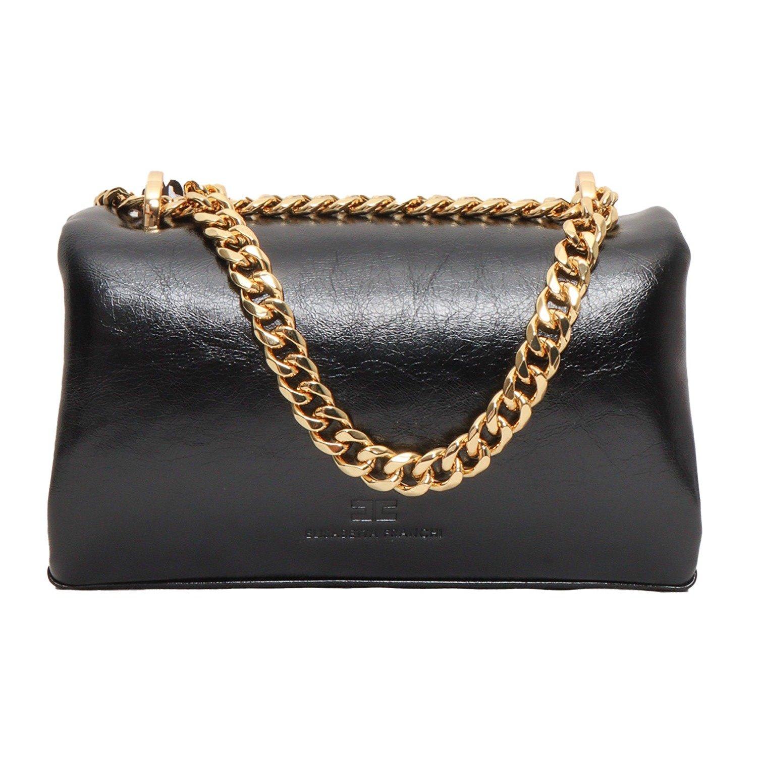Logo Plaque Foldover Small Shoulder Bag Elisabetta Franchi
