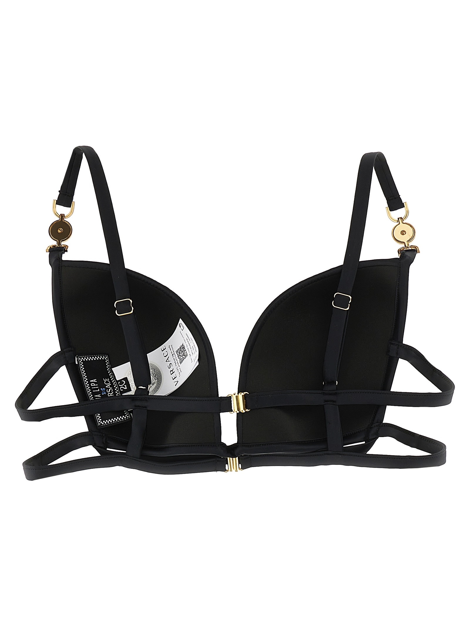 Alexander Wang Sports Bra With Crystal-Studded Logo Trims in Black