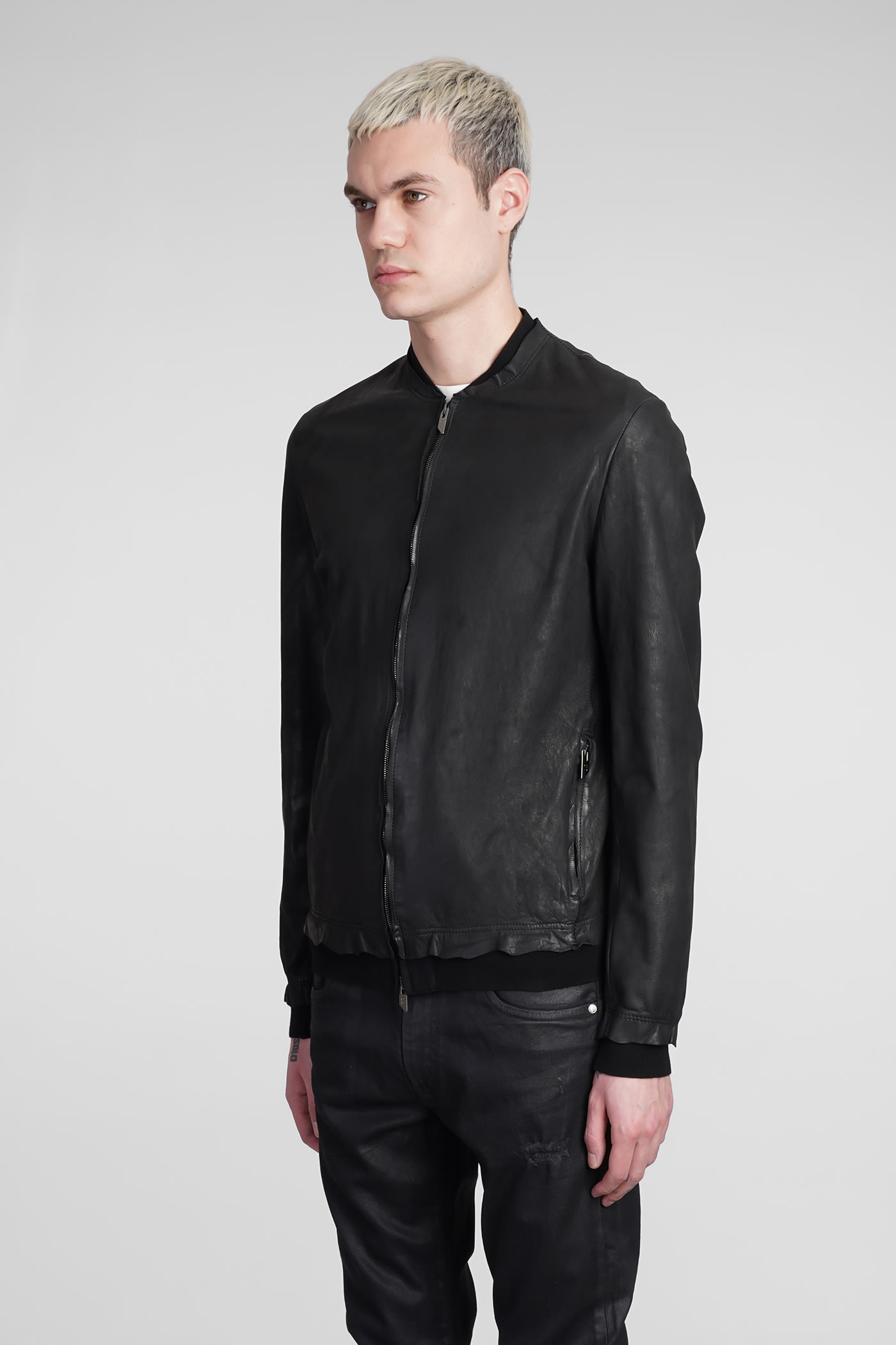 Salvatore Santoro Leather Jacket In Black Leather | italist