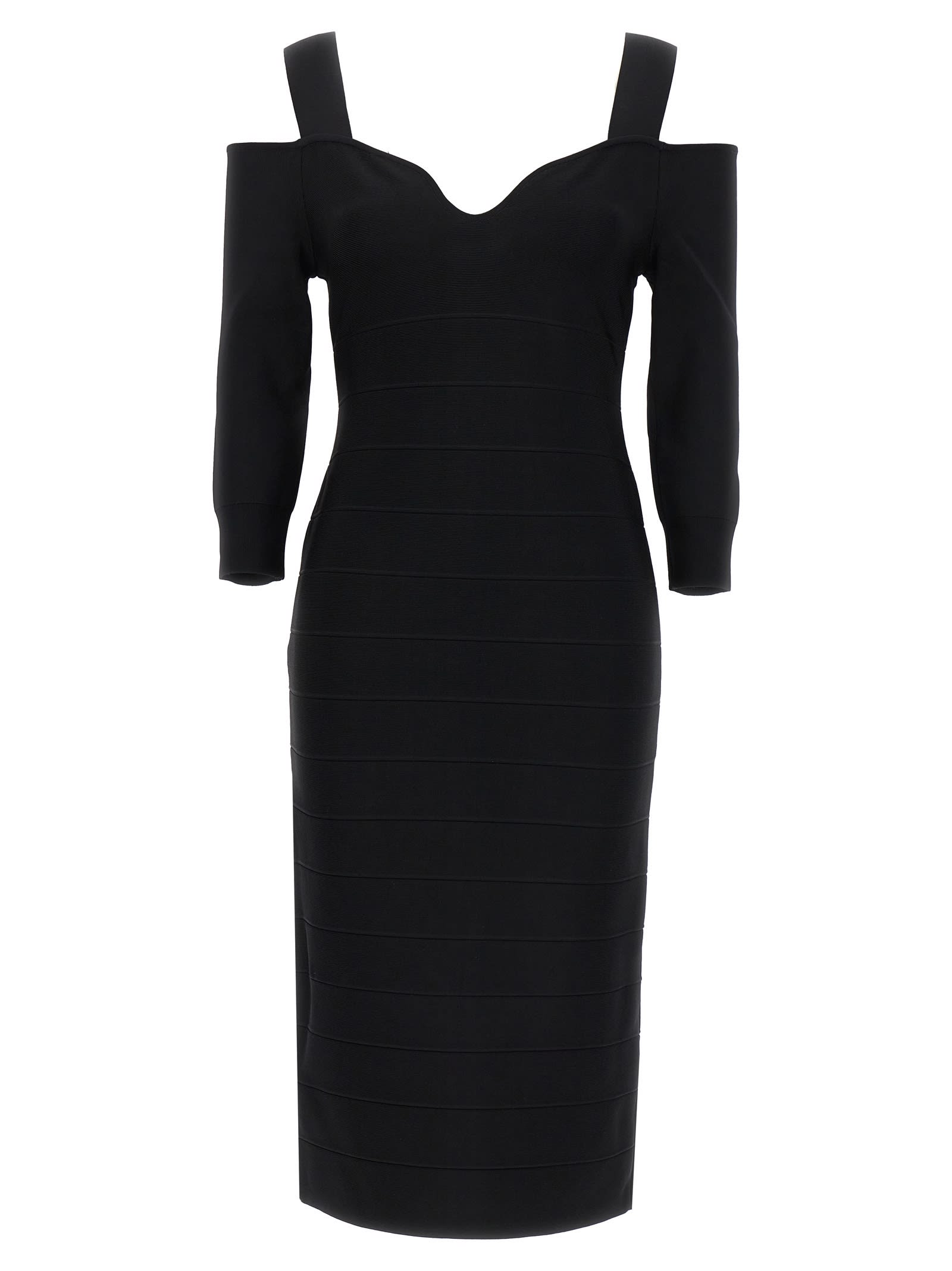 'icon notched bateau midi' dress