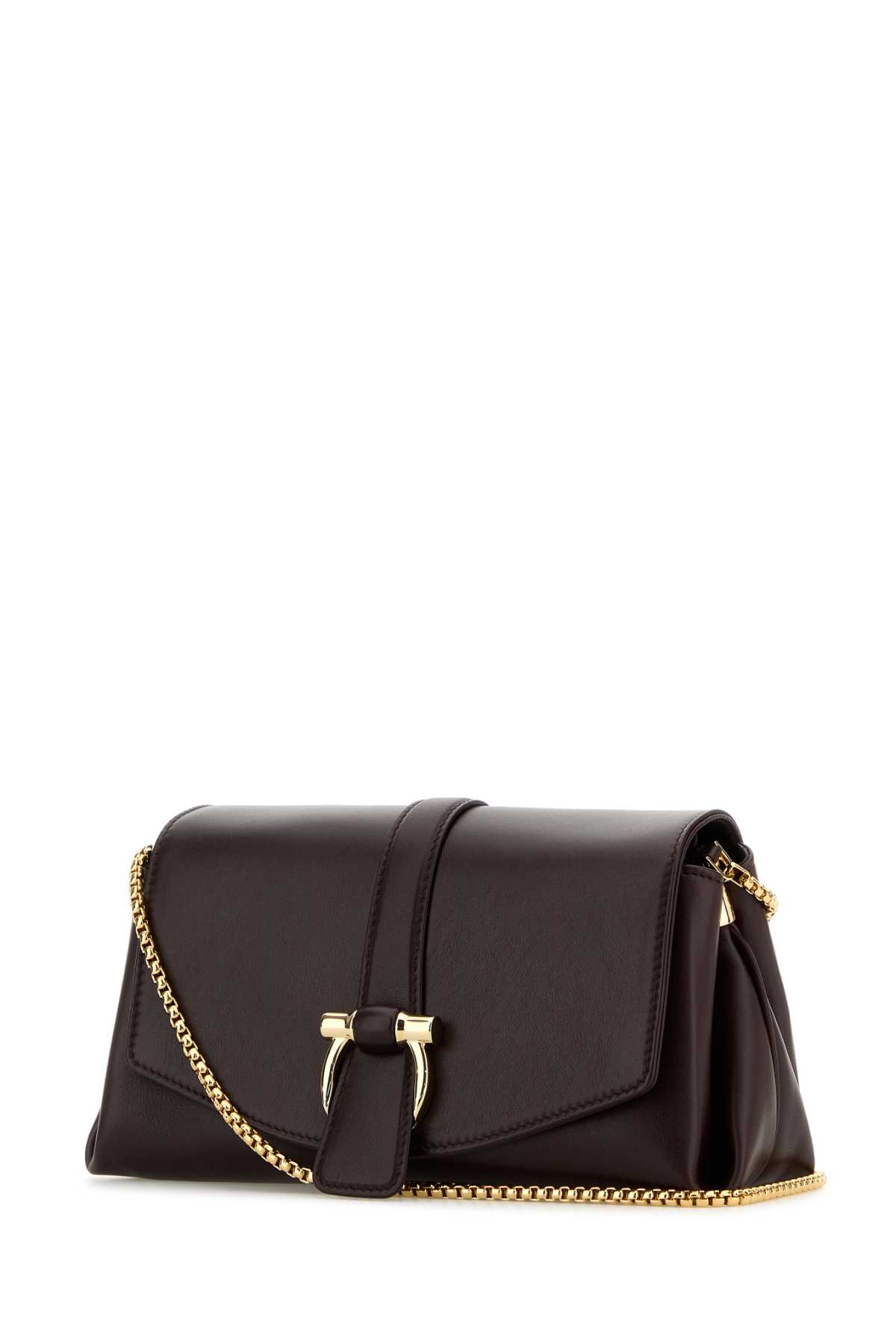 【送料&関税込】Ferragamo L Leather Crossbody Bag FERRAGAMO - L Leather crossbody bag Red-purple or grape