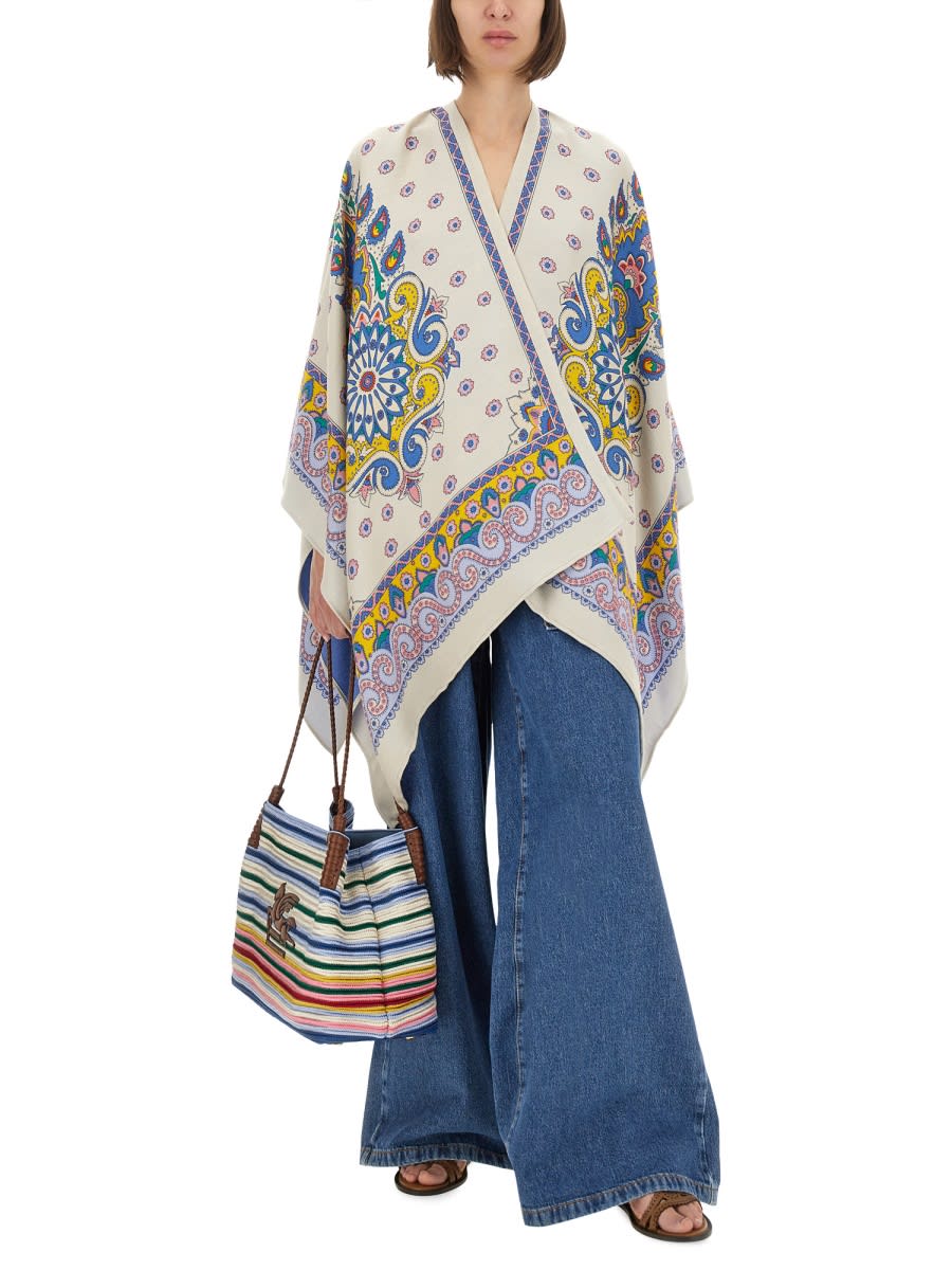 Etro Cape With Daisies | italist Etro Cape With Daisies | italist