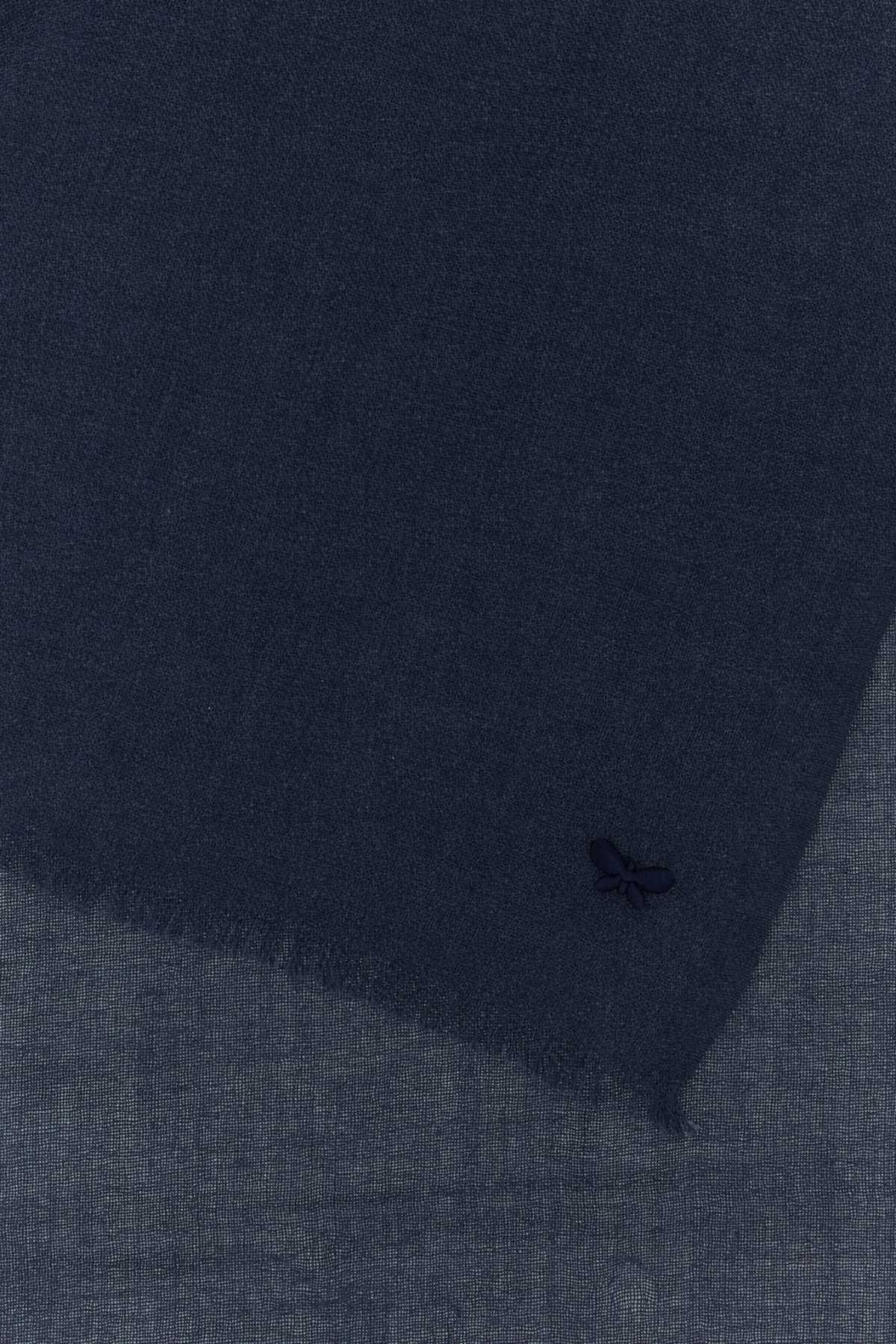 マフラー・ストール Weekend Max Mara Navy blue cashmere blend Rauche foulard Weekend Max Mara Navy Blue Cashmere Blend Rauche Foulard