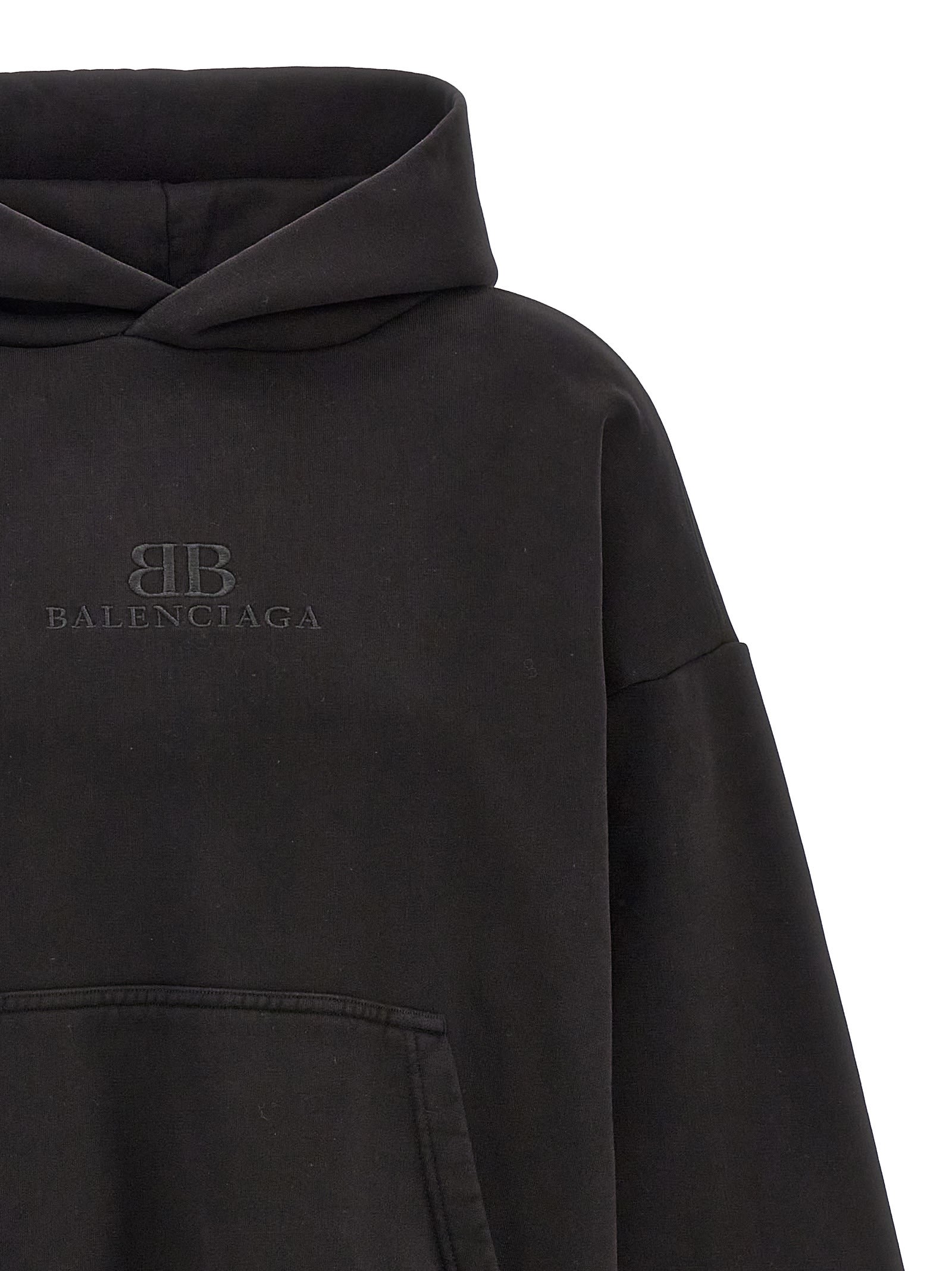Balenciaga Logo Embroidery Hoodie | italist