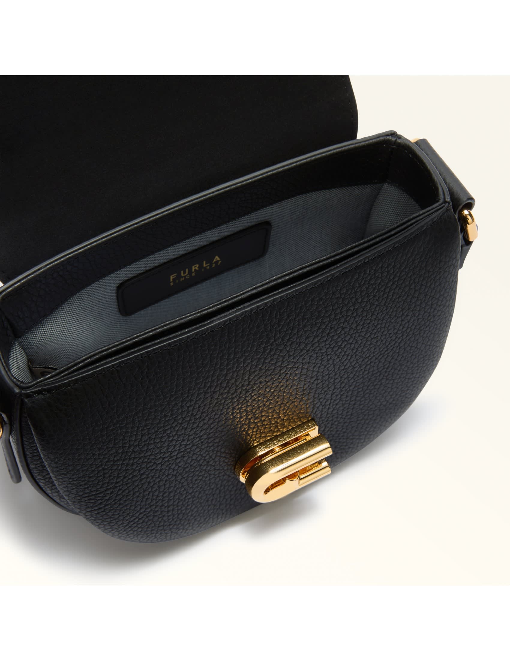 ショルダーバッグ・ポシェット Furla  Lotus Mini Leather Shoulder Bag Black Color Furla Lotus Mini Leather Shoulder Bag Black Color | italist