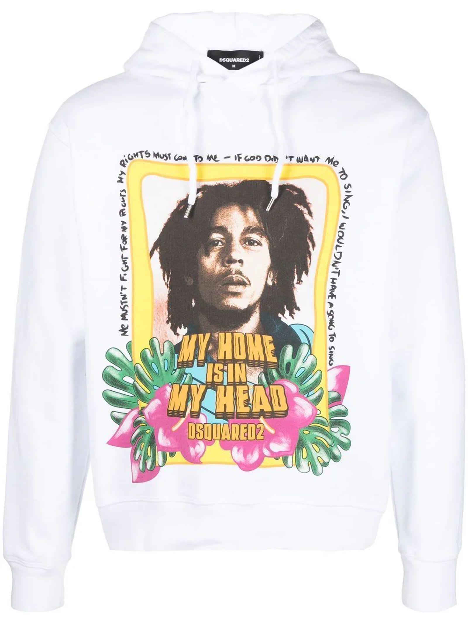 【送料&関税込】Dsquared2 Bob Marley Print Hoodie VIP☆大人気 DSQUARED2 BOB MARLEY PRINT HOODIE (D SQUARED2
