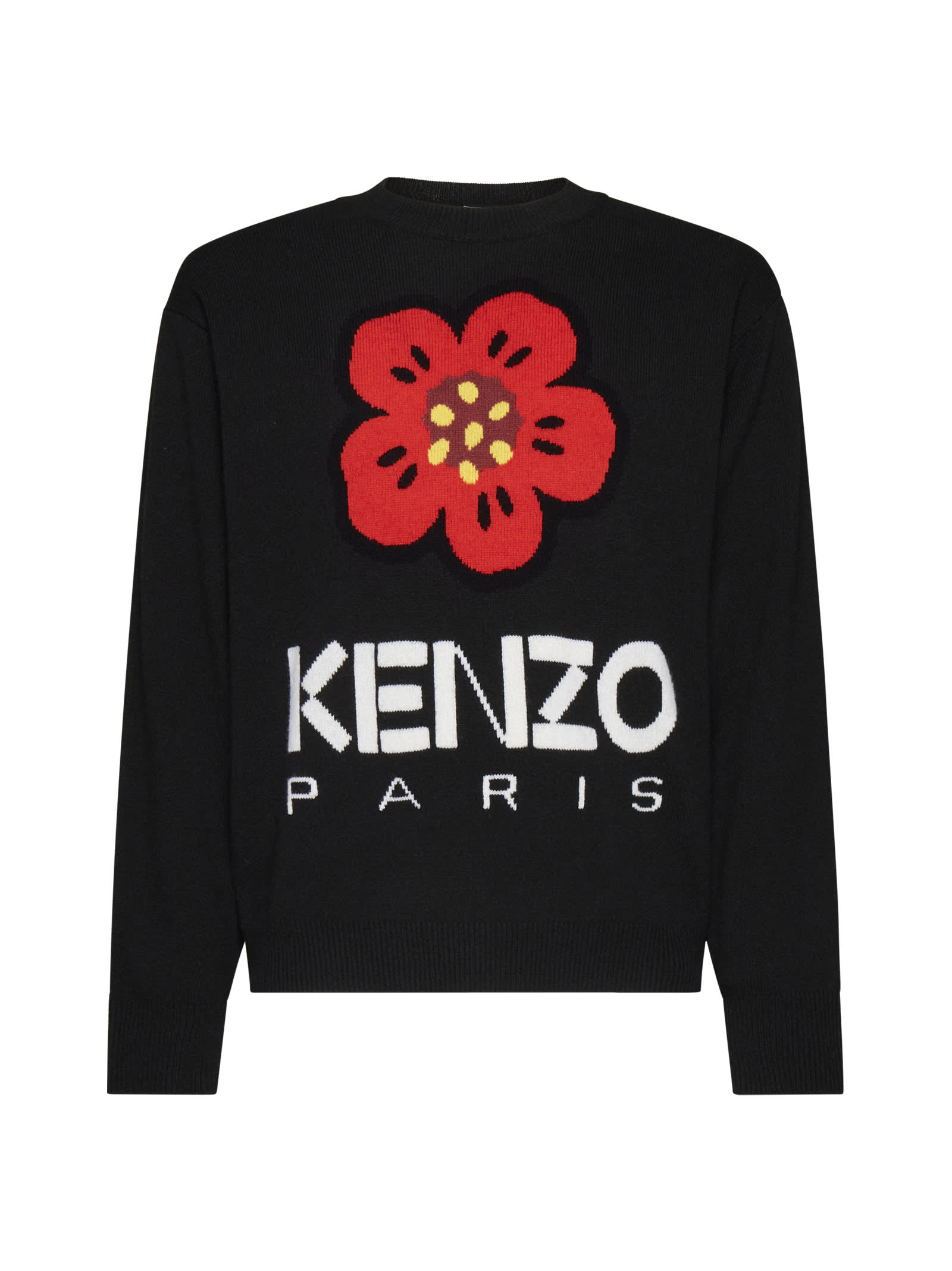 【送料&関税込】Kenzo boke Flower Black Wool Sweater Kenzo 'boke Flower' Black Wool Sweater | italist