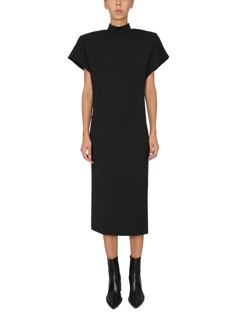 sportmax mock neck shortsleeved dress