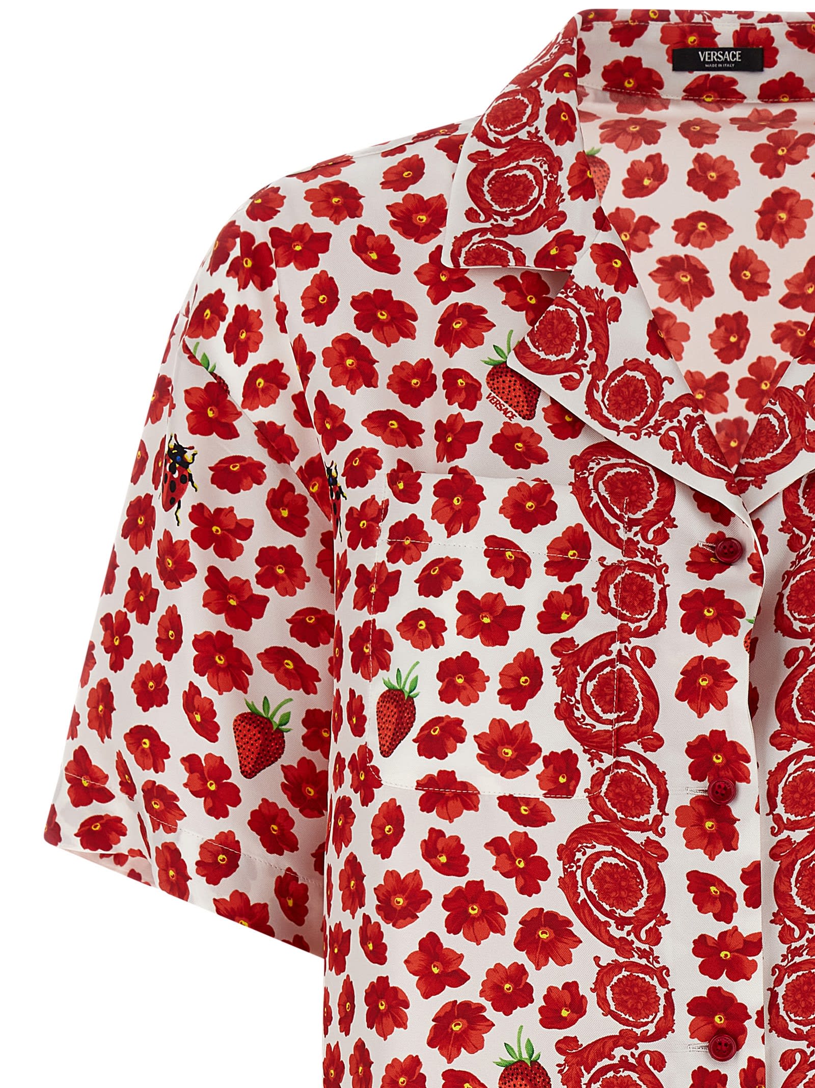 Versace 'strawberry Garden' Shirt | italist Versace 'strawberry Garden' Shirt | italist