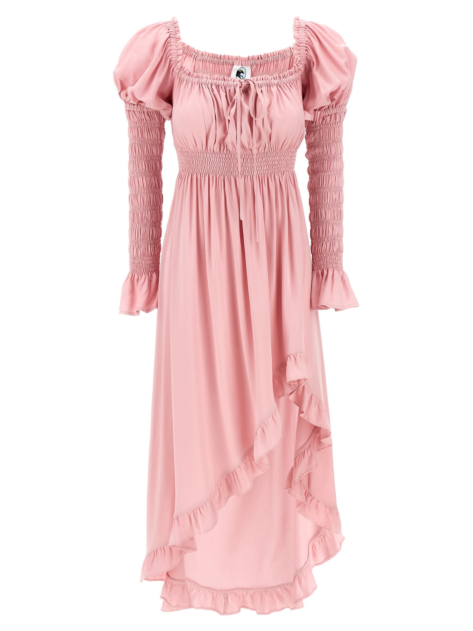 ワンピース SLEEPER 'Juliette' dress Juliette Shirred Asymmetric Dress in Black – Sleeper