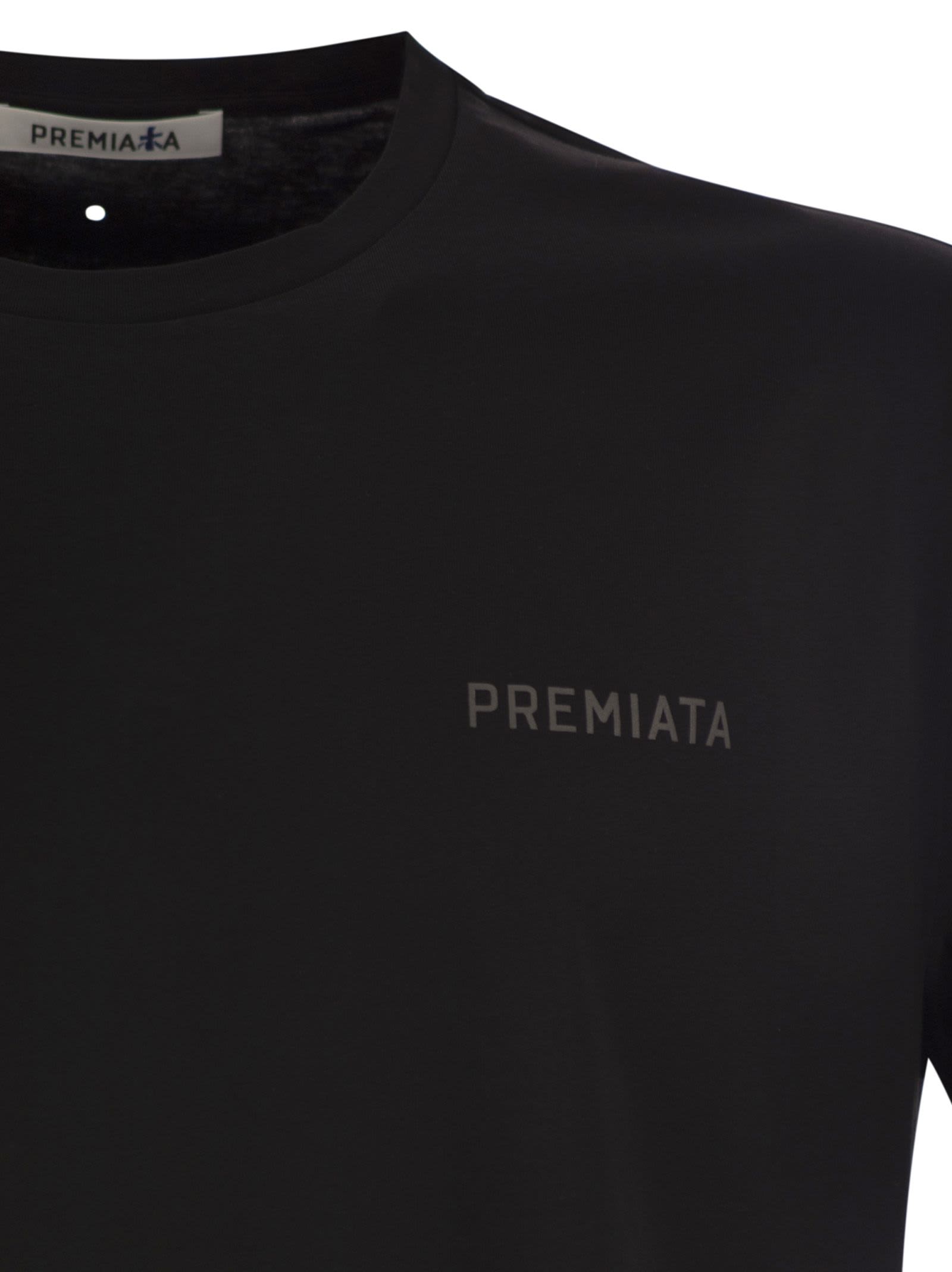 Tシャツ・カットソー PREMIATA SS25 Cotton jersey T-shirt (PA1017 BLACK) Premiata T-shirt in black cotton | H-Brands