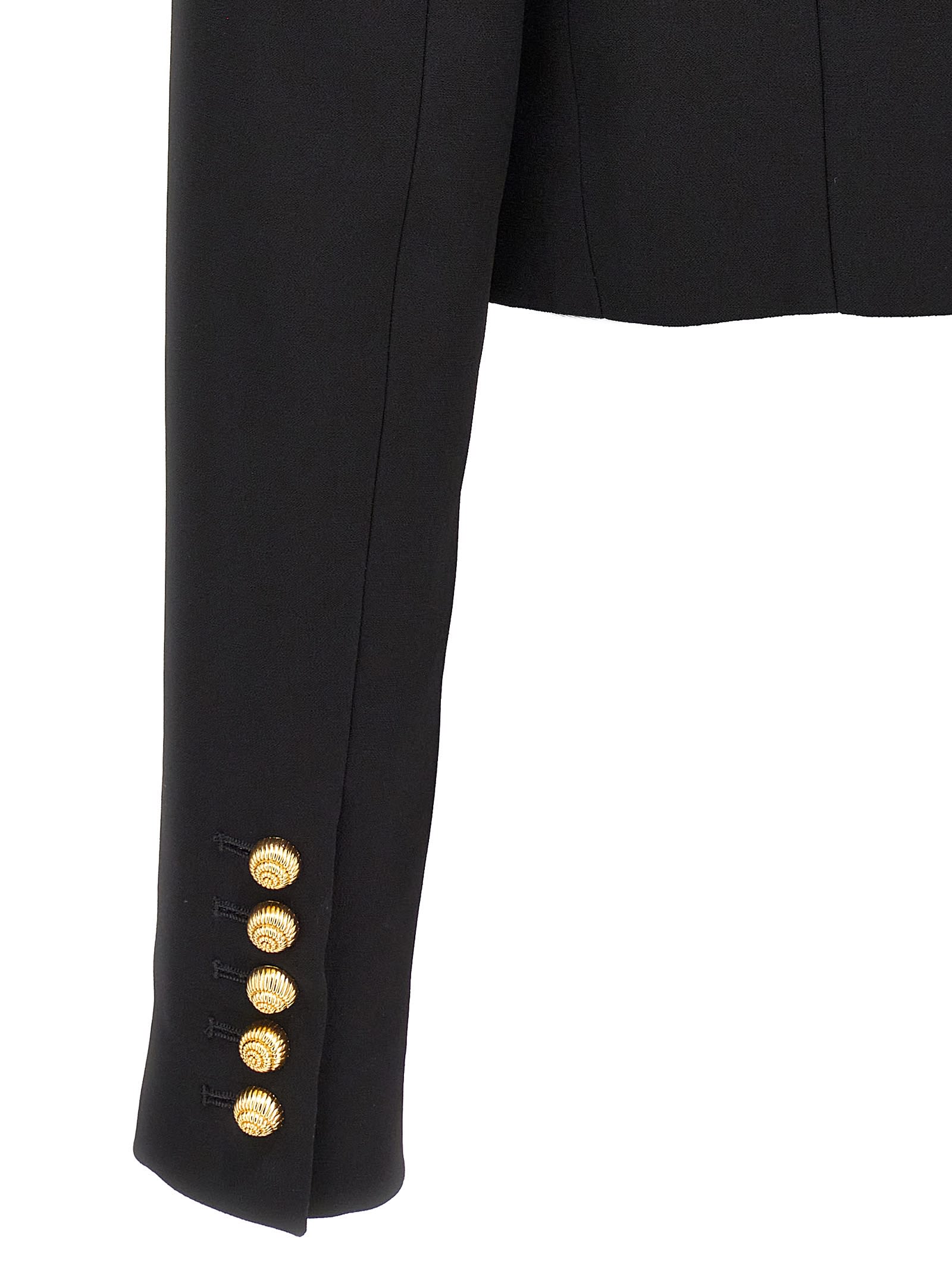 ジャケット BALMAIN 'Chiocciola' button short jacket Black Balmain 'Chiocciola' Button Short Jacket | Balardi