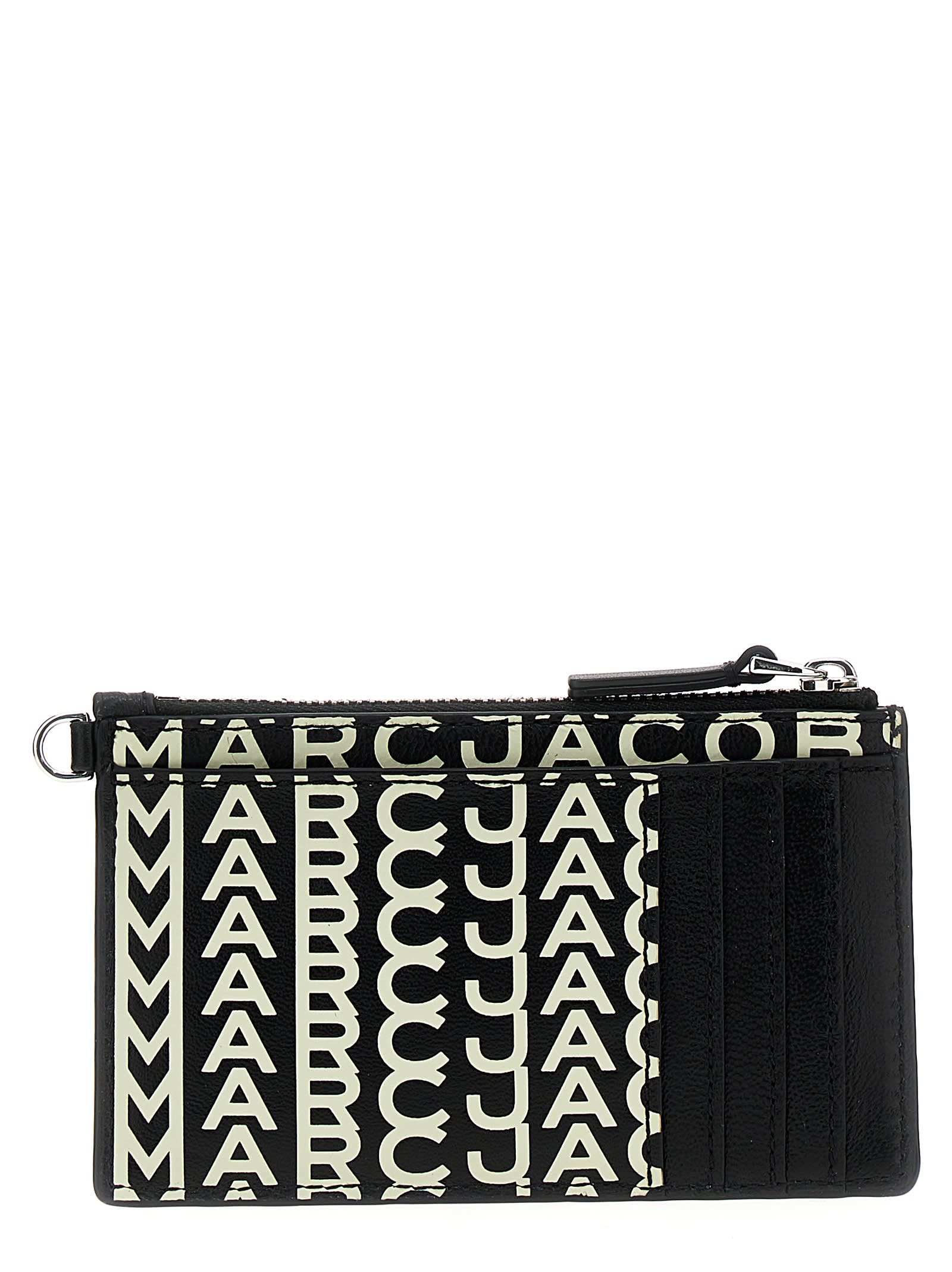 Marc Jacobs The Monogram Leather Top Zip Wristlet | italist 