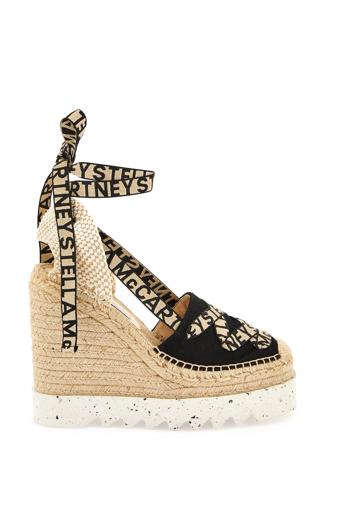 Stella McCartney ◆ Embellished Wedge Espadrilles Embellished espadrille wedges in black - Stella Mc Cartney