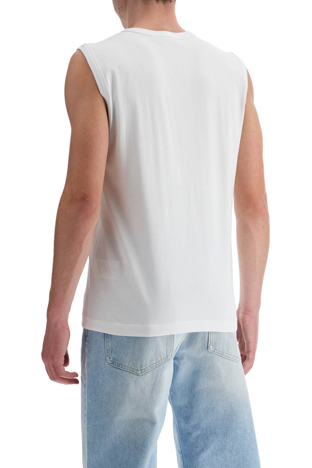 【送料&関税込】Diesel White Cotton Tank Top With Wide Neckl Diesel White Cotton Tank Top With Wide Neckline | italist