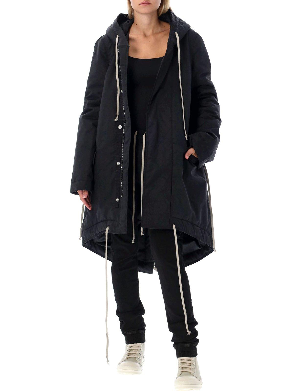 Fishtail-hem Hooded Parka