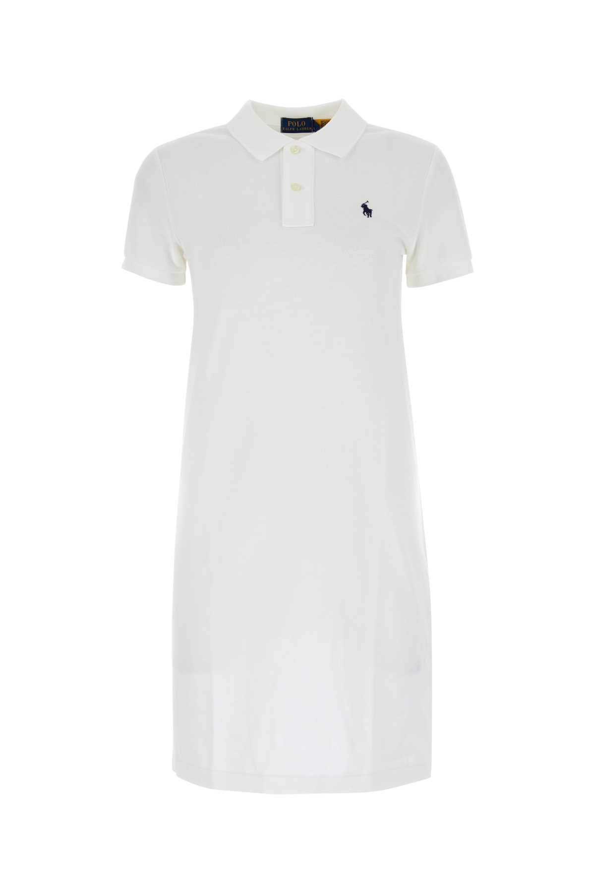 white piquet polo dress