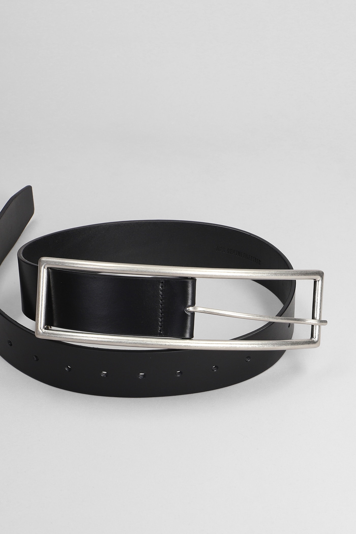 小物 ANN DEMEULENEESTER LEATHER STUDS BELT Ann Demeulemeester Black Leather Studs Belt - size L