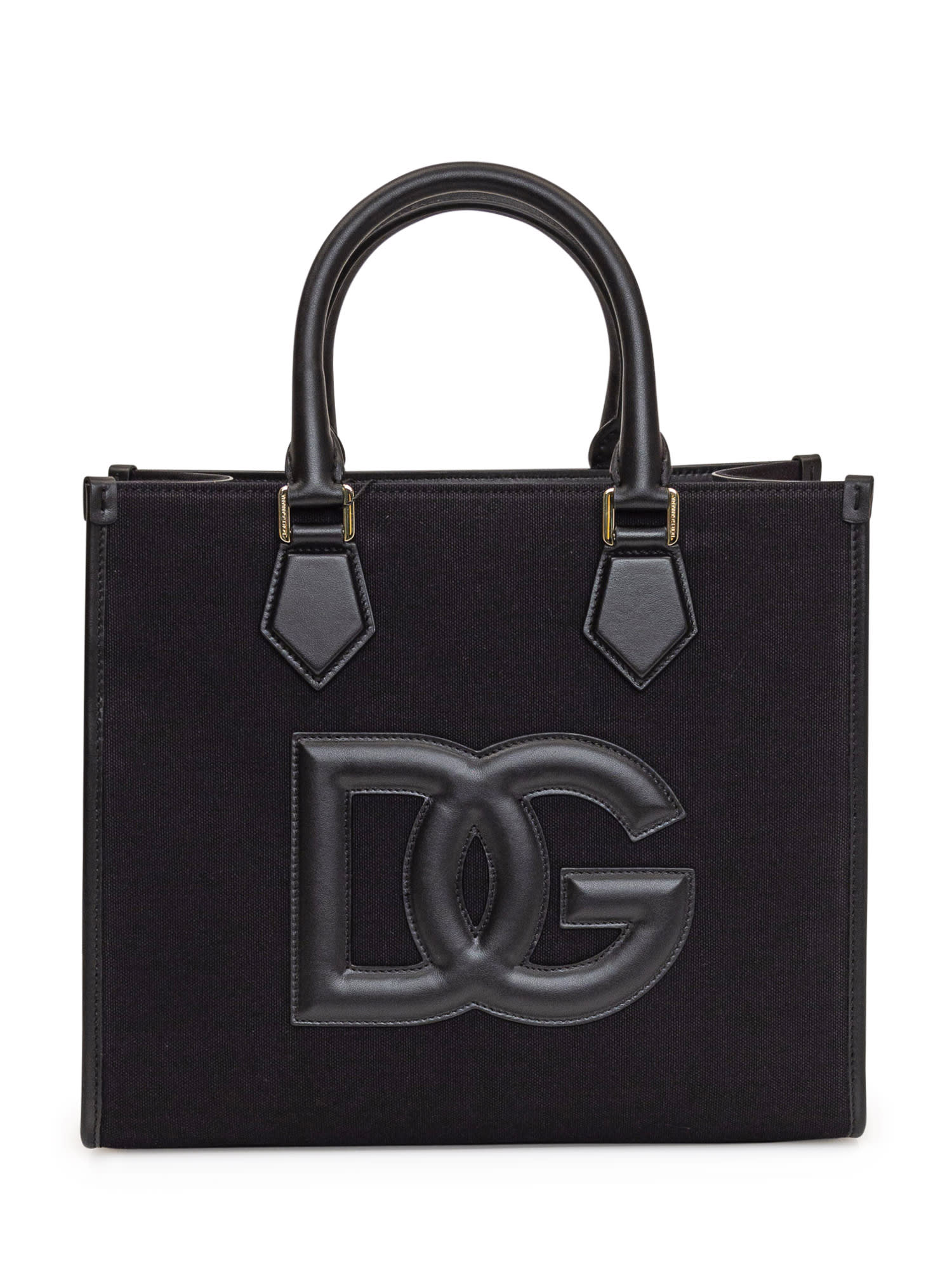 【関税・送料込み】 DOLCE & GABBANA TOTES BAG Dolce & Gabbana Small Shopping Canvas Tote Bag | Neutrals