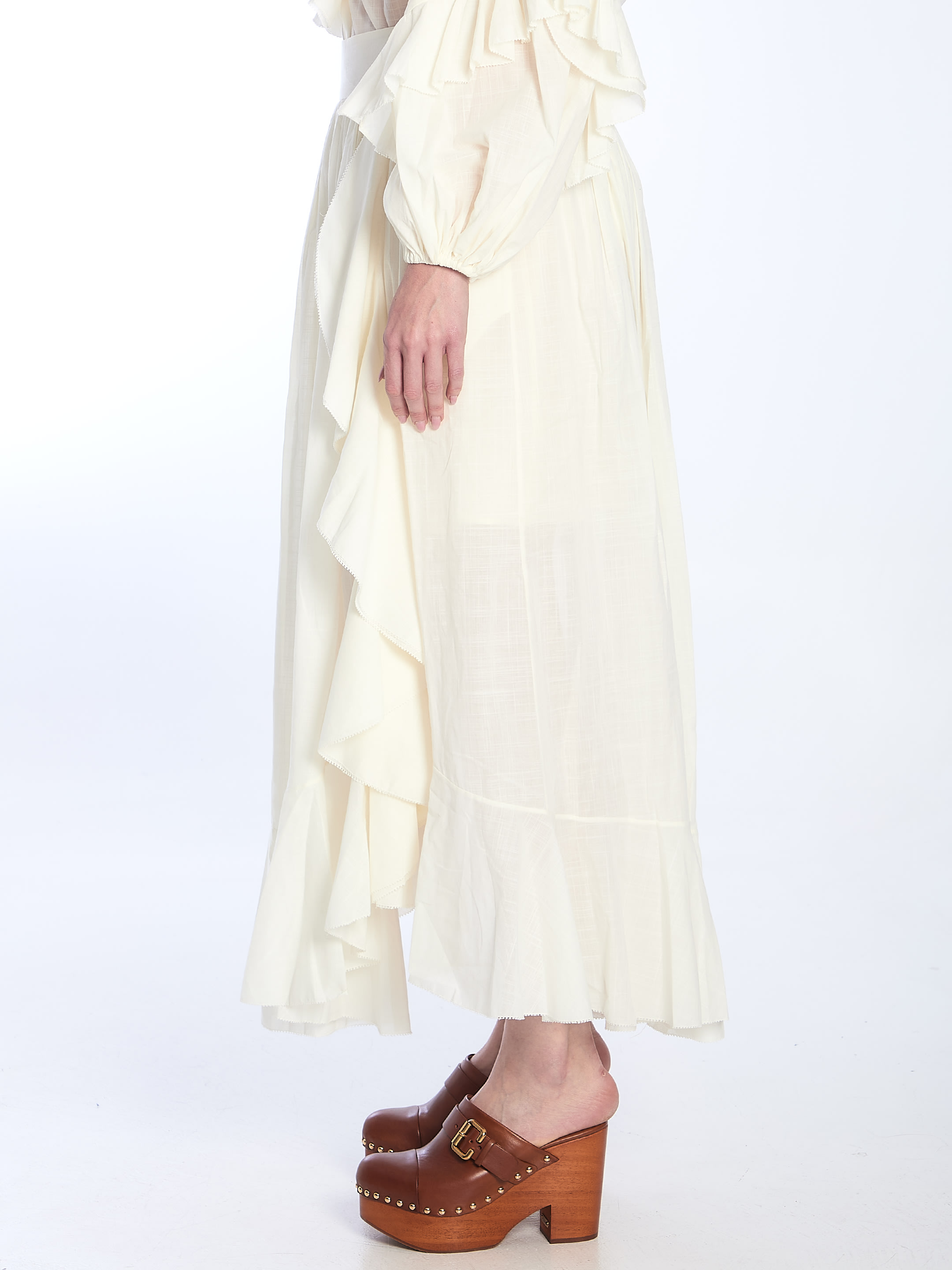 Zimmermann Acacia Ruffle Maxi Skirt | italist