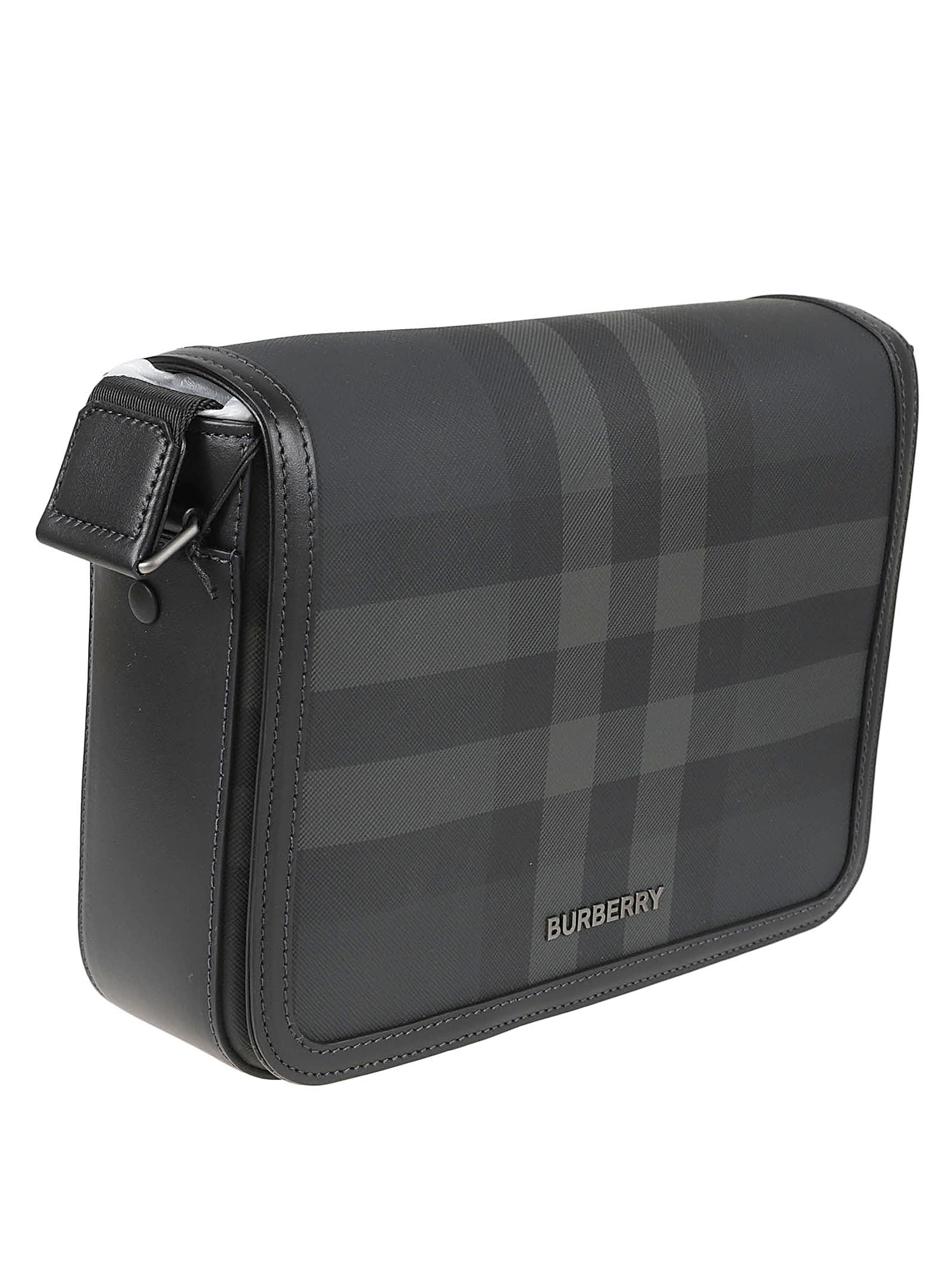 Check Sling Bag in Charcoal - Men | Burberry® Official