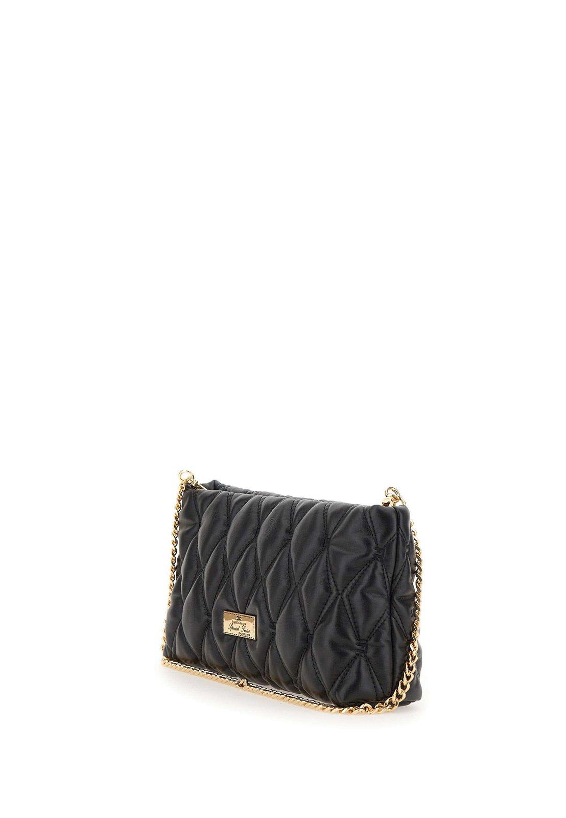 新品タグ付❗️ELISABETTA FRANCHIチェーンショルダー付ハンドバッグ Chain-linked Quilted Shoulder Bag Elisabetta Franchi