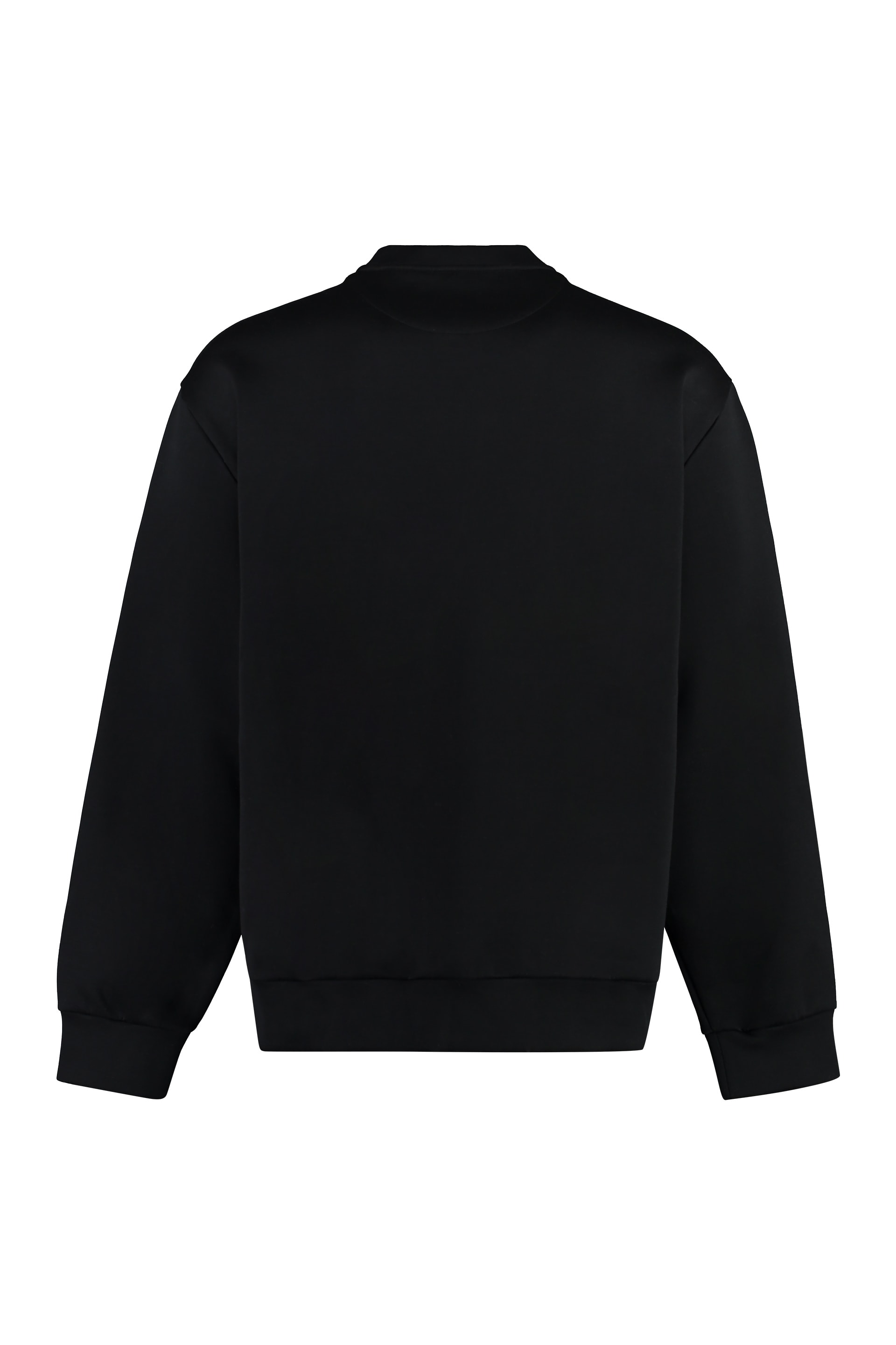 PRADA新作【UJL30A_11OQ_F0806 CREWNECK COTTON HODDIE】 Black/Black Technical cotton sweatshirt | PRADA