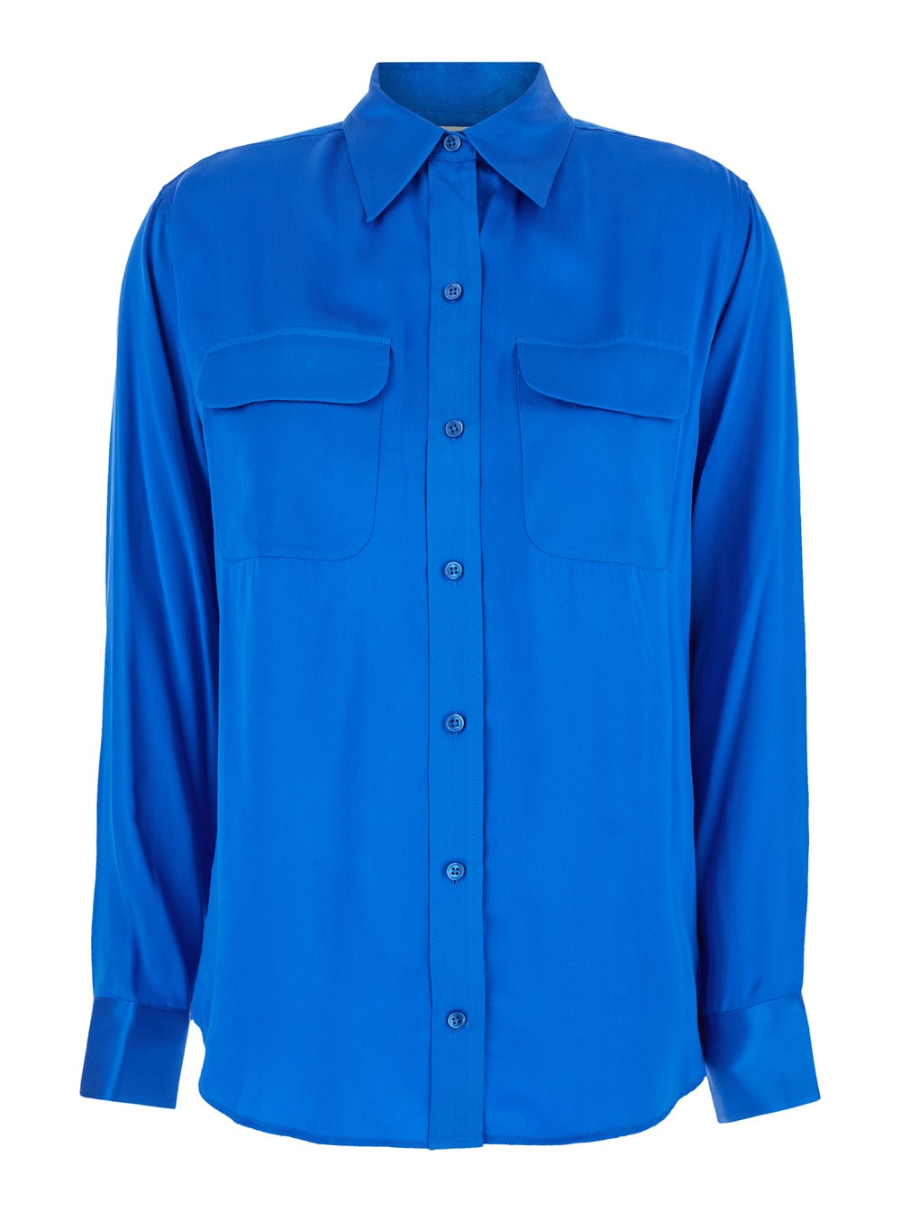 EQUIPMENT Signature Silk Button-Up outlet Shirt, color: blue