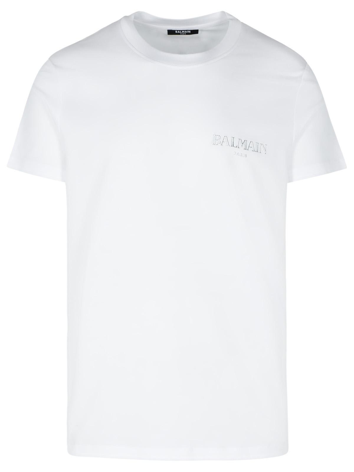 Tシャツ・カットソー BALMAIN Men T Shirts EH1EF000GD840HF White Balmain White Cotton T-shirt | italist