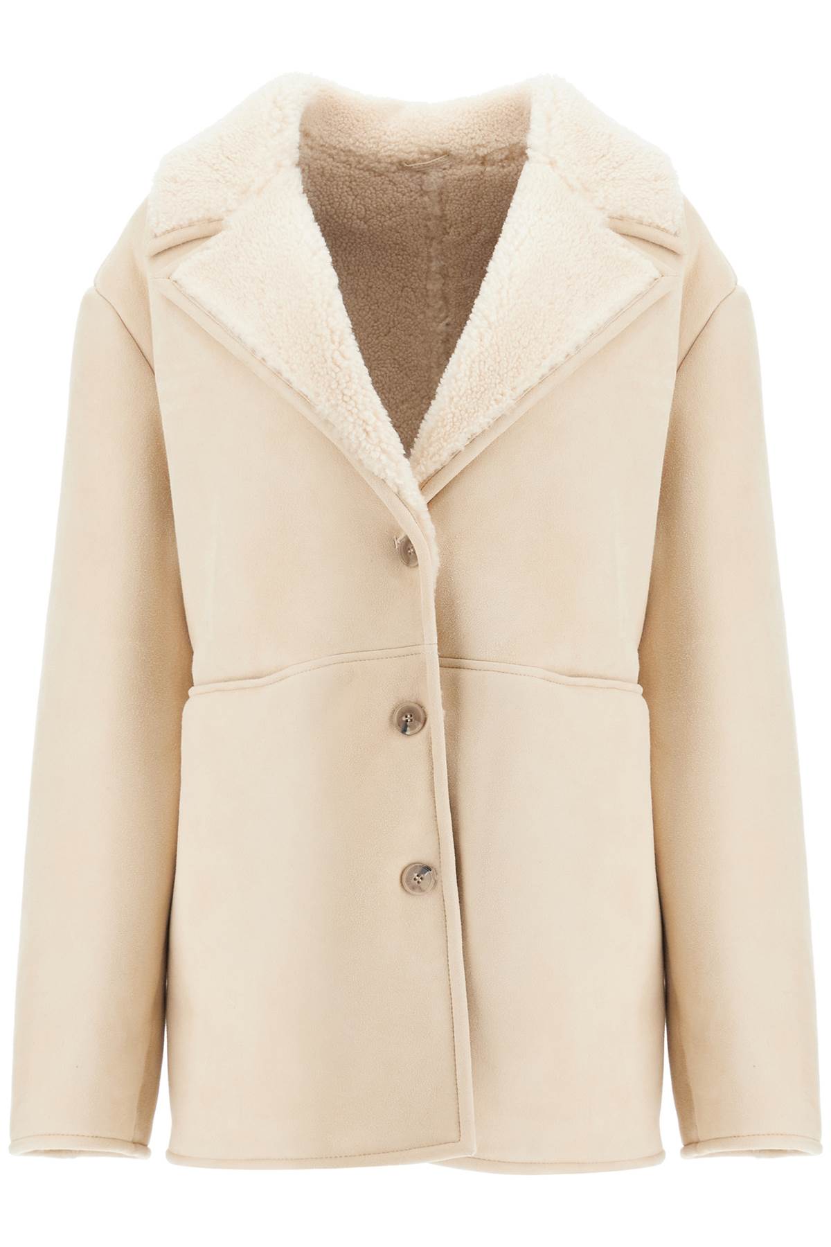 コート Loulou Studio FW24 CIREBO SHEARLING (CIREBO TAUPE) Cirebo Suede Shearling Coat Taupe – CURIO at Faena Bazaar