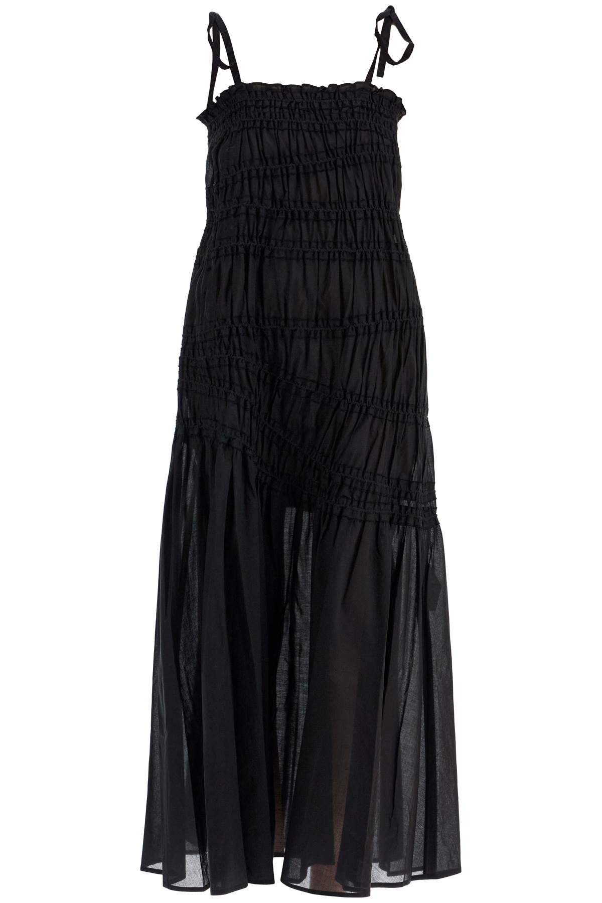 ワンピース Tory Burch SS25 'Shoulder Tie' dress (164520 001) Shoulder Tie Smocked Cotton Dress: Women's Designer Coverups