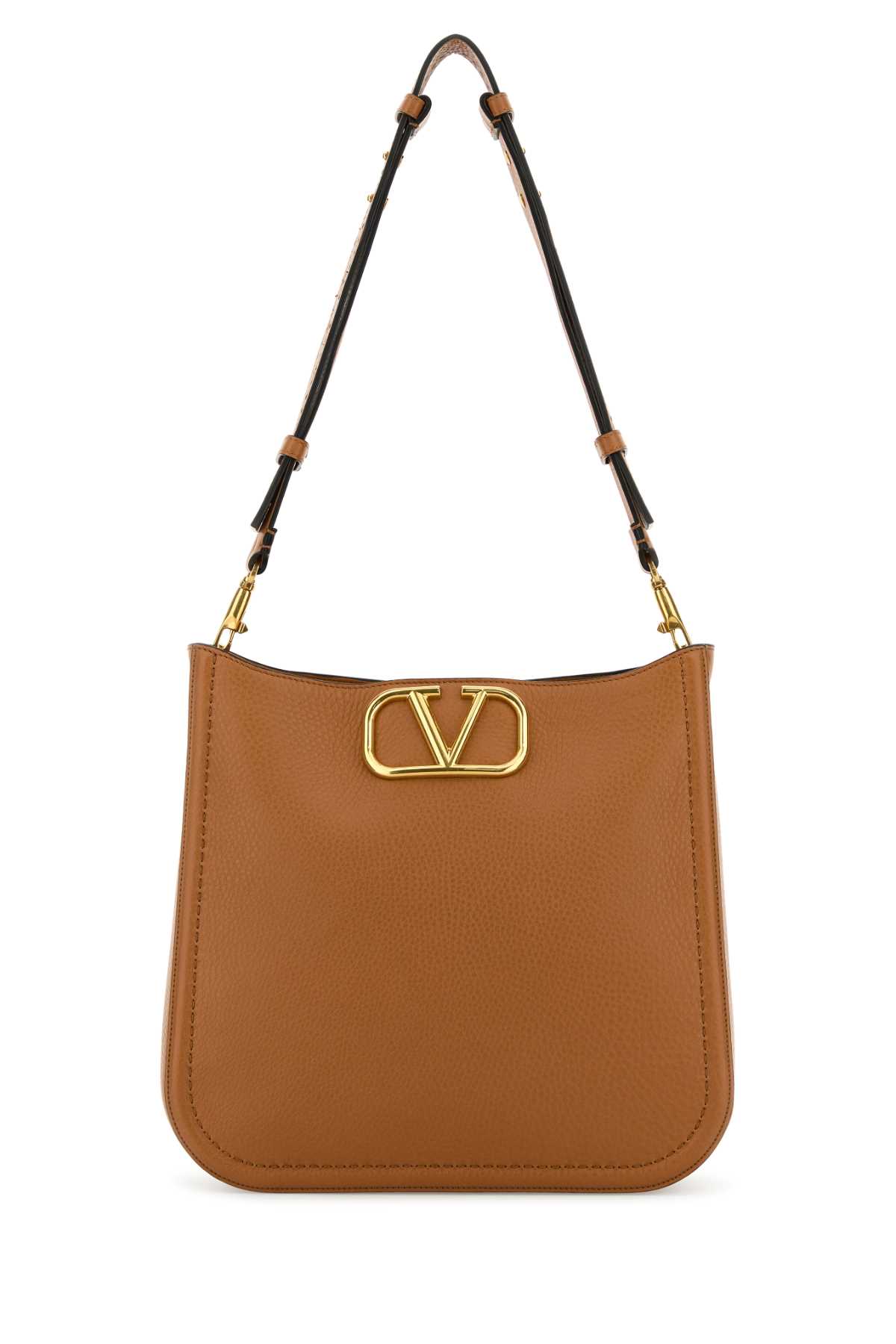 【関税&送料込】Valentino Garavani Camel Leather Vlogo Handb Valentino Garavani Camel Leather Vlogo Crossbody Bag