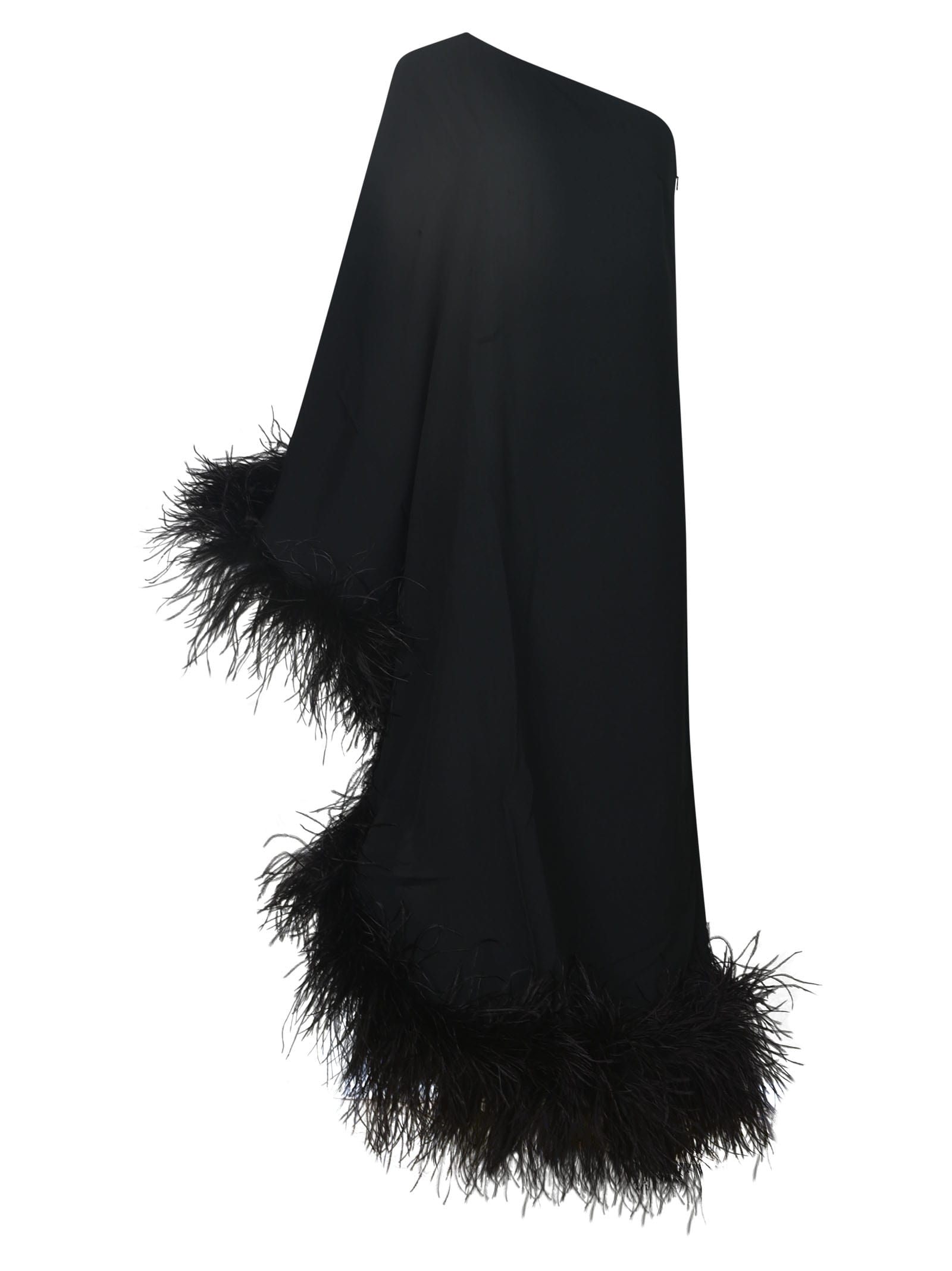 fringe one-sleeve long dress