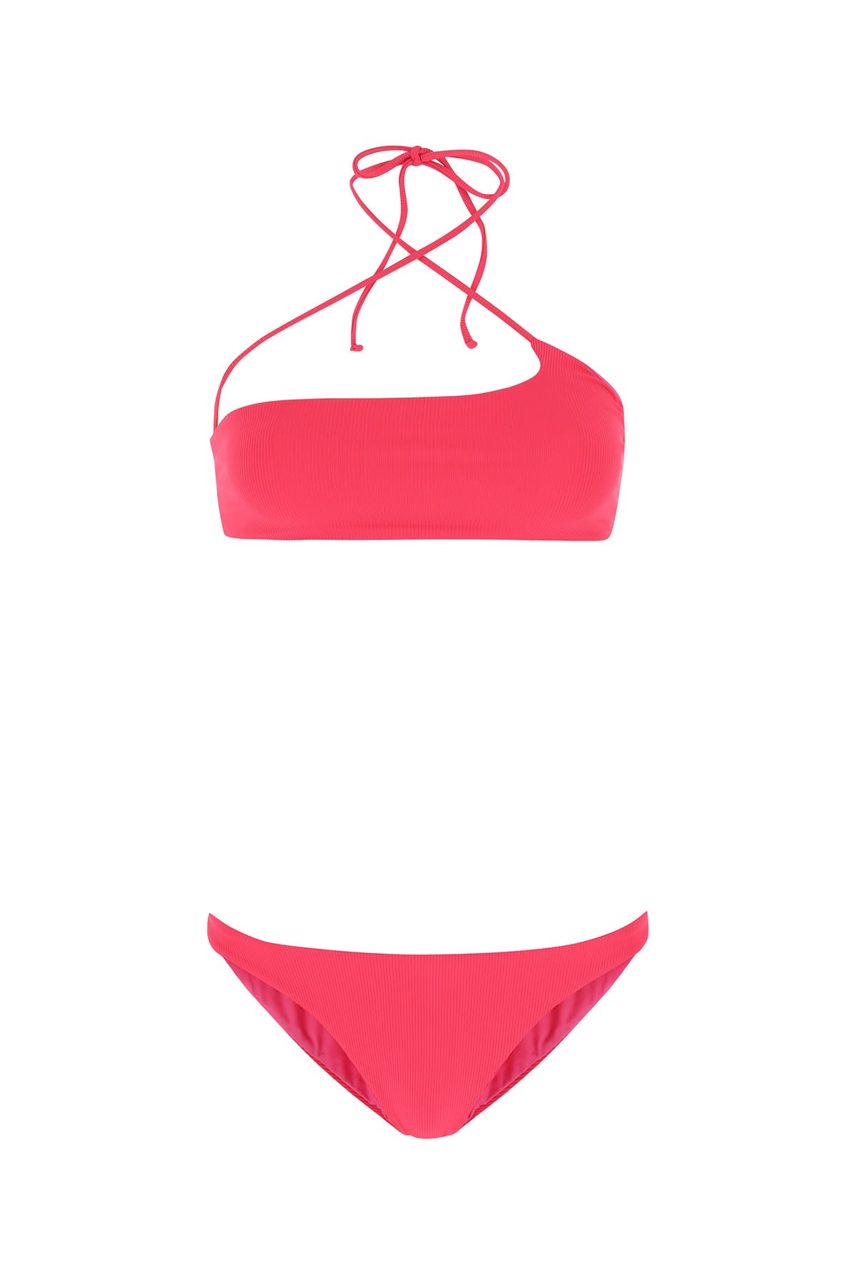 ビキニ THE ATTICO Fuchsia stretch nylon bikini (233WBB67PA36 008) The Attico Fuchsia Stretch Nylon Bikini | italist