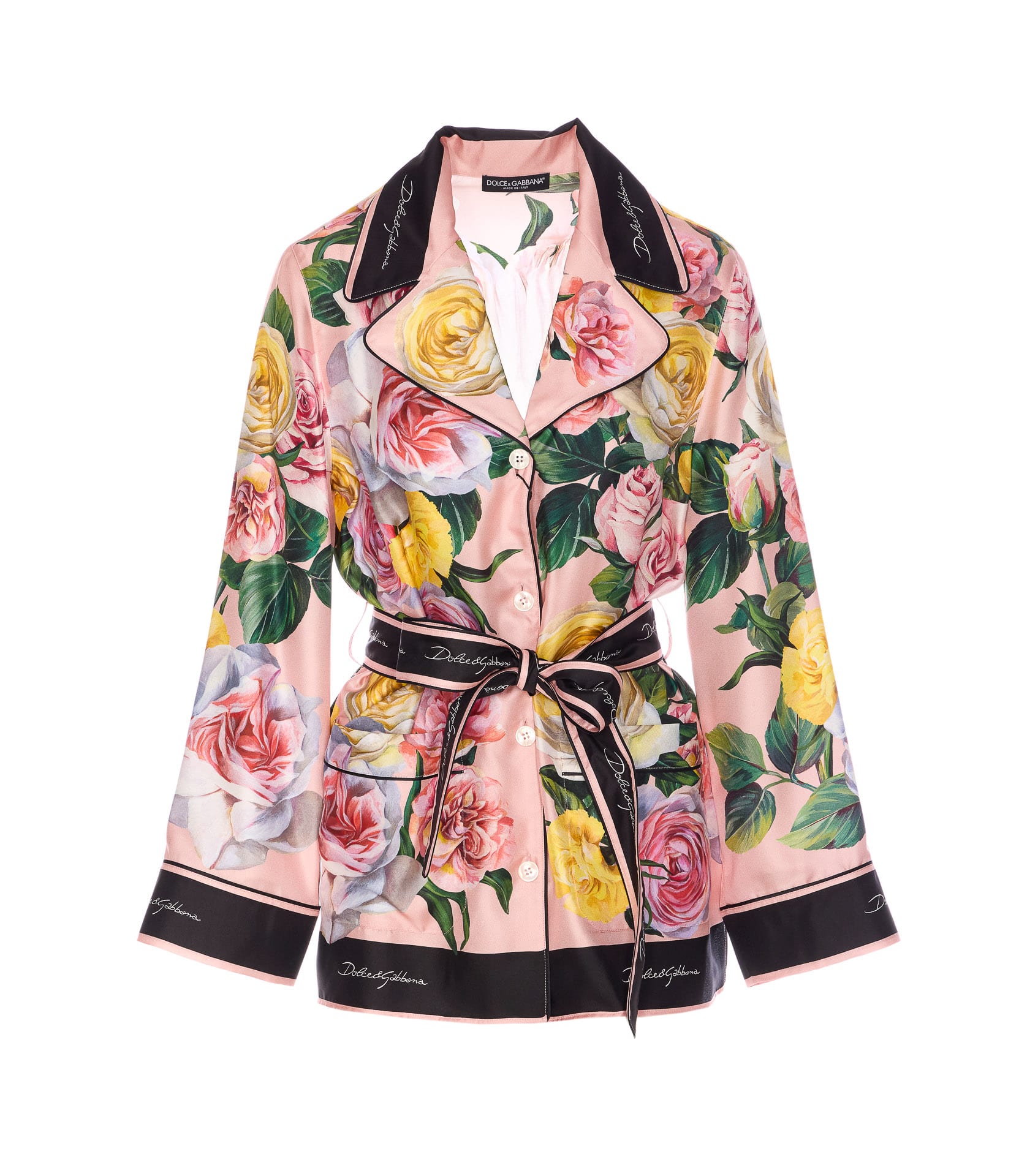 ジャケット Dolce & Gabbana SS25 Floral shirt (F5I89TIS1XJ HN5IY) Dolce & Gabbana floral-print Silk Shirt | Black | FARFETCH