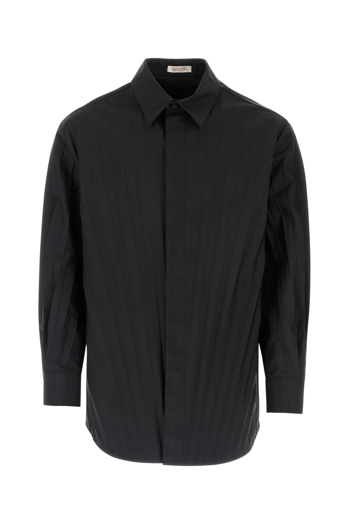 Tシャツ・カットソー VALENTINO Black tech nylon oversize shirt (2V0ABX959D1 0NO) Valentino Black Tech Nylon Oversize Shirt | italist, ALWAYS