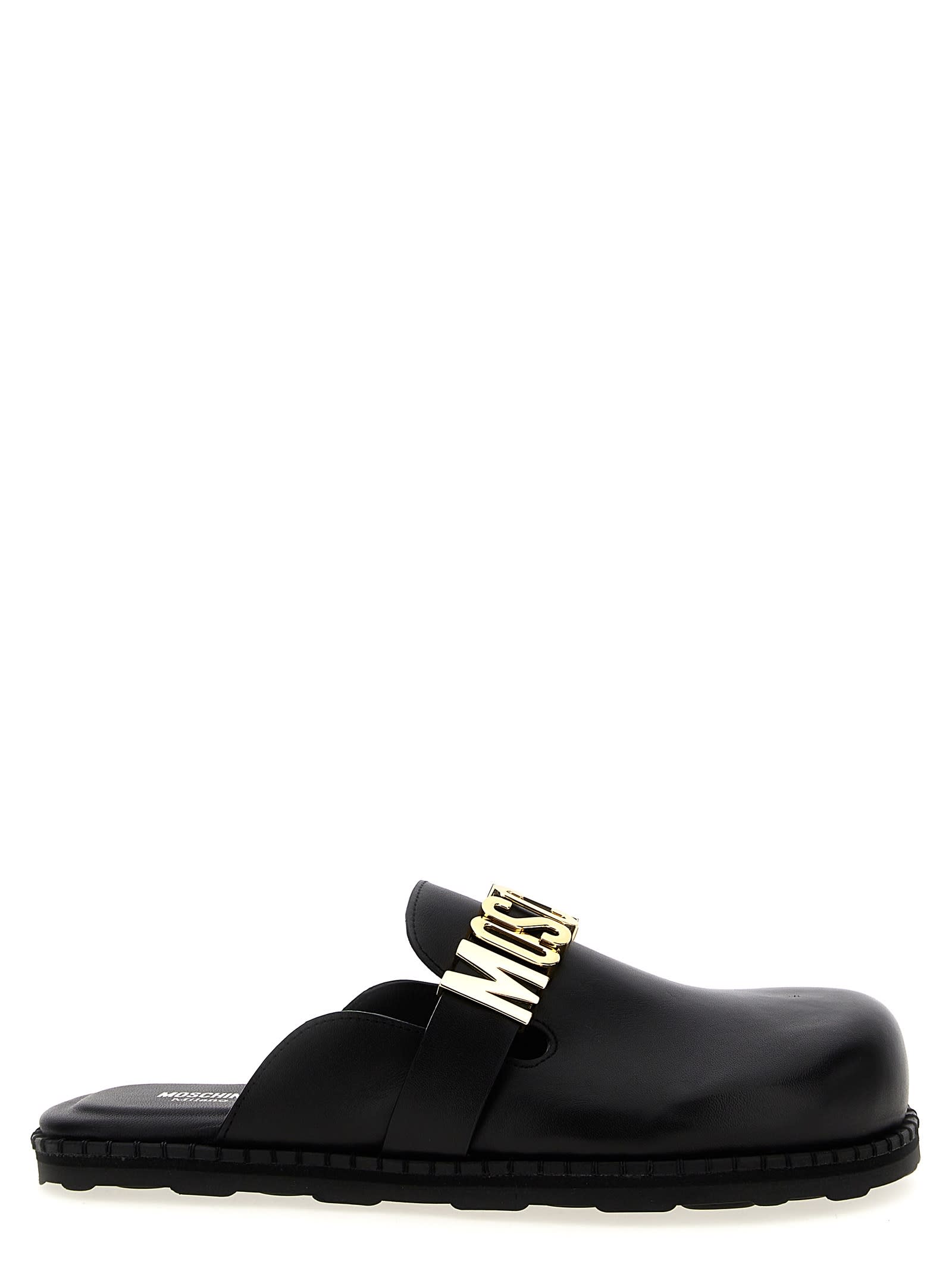 サンダル・ミュール Moschino FW25 'Birky' sabots (MA10162G1NMF0 000) Moschino Birky Sabots フラットシューズ 通販 | italist