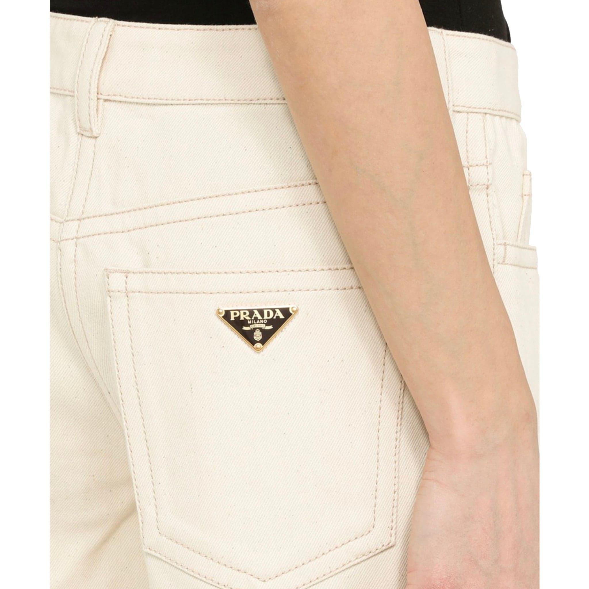 パンツ PRADA Women Straight Pants P243GUS23112LT F0018 WHITE Prada Straight Leg Pants | italist