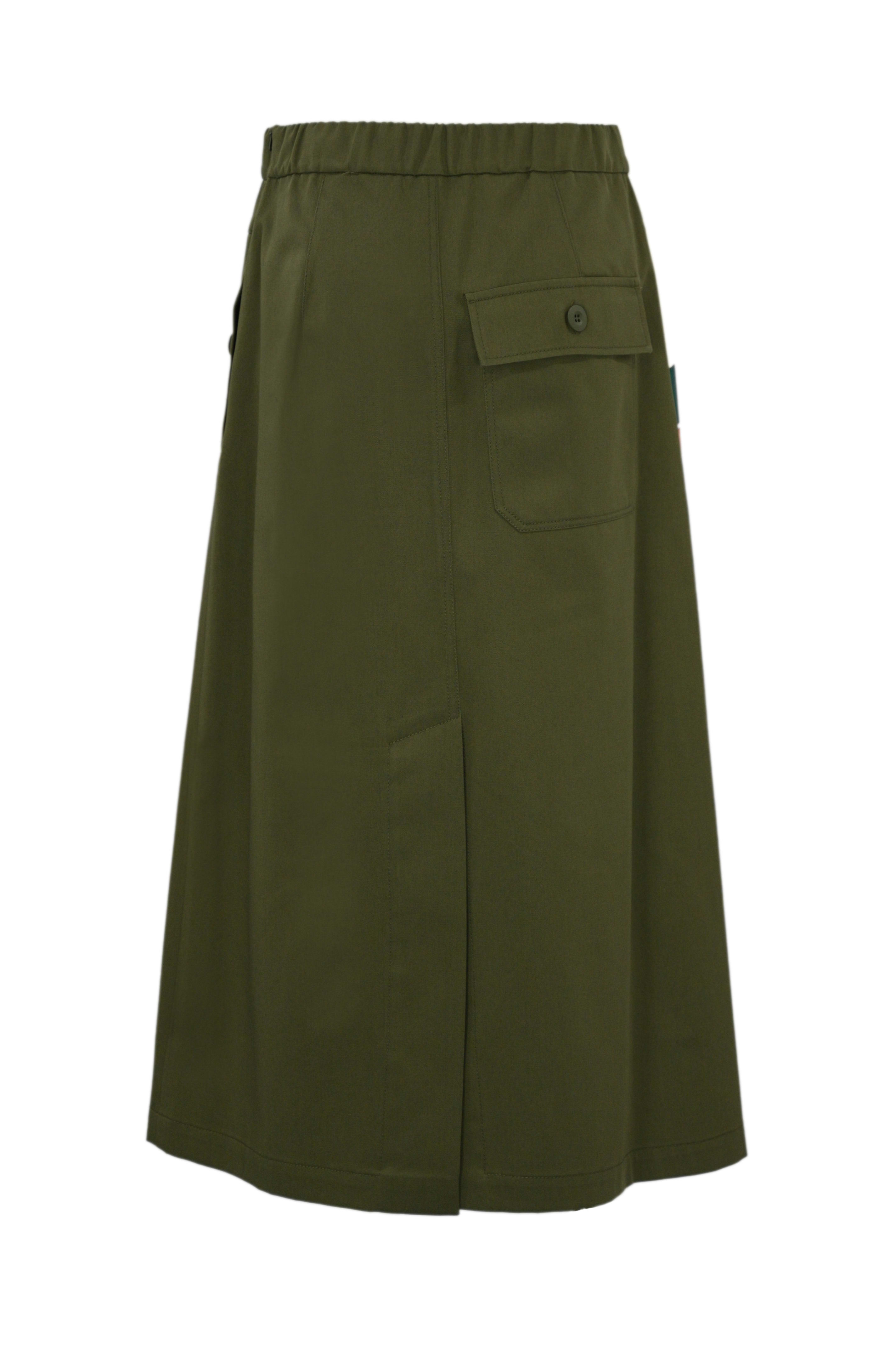 スカート Weekend Max Mara LALLO - Printed twill and gabardine skirt 5101035106002-f-lallo.jpg
