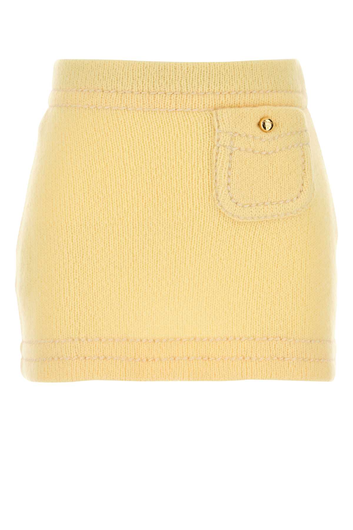 ミニスカート Prada Yellow Cashmere Mini Skirt Prada Yellow Cashmere Mini Skirt | italist