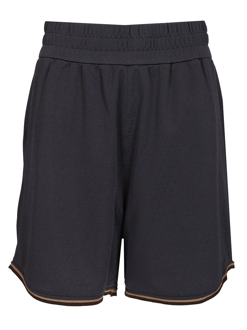 ハーフ・ショートパンツ Fendi Pantaloni Corti In Jacquard Ff Short Pants Fabric Blue | Fendi