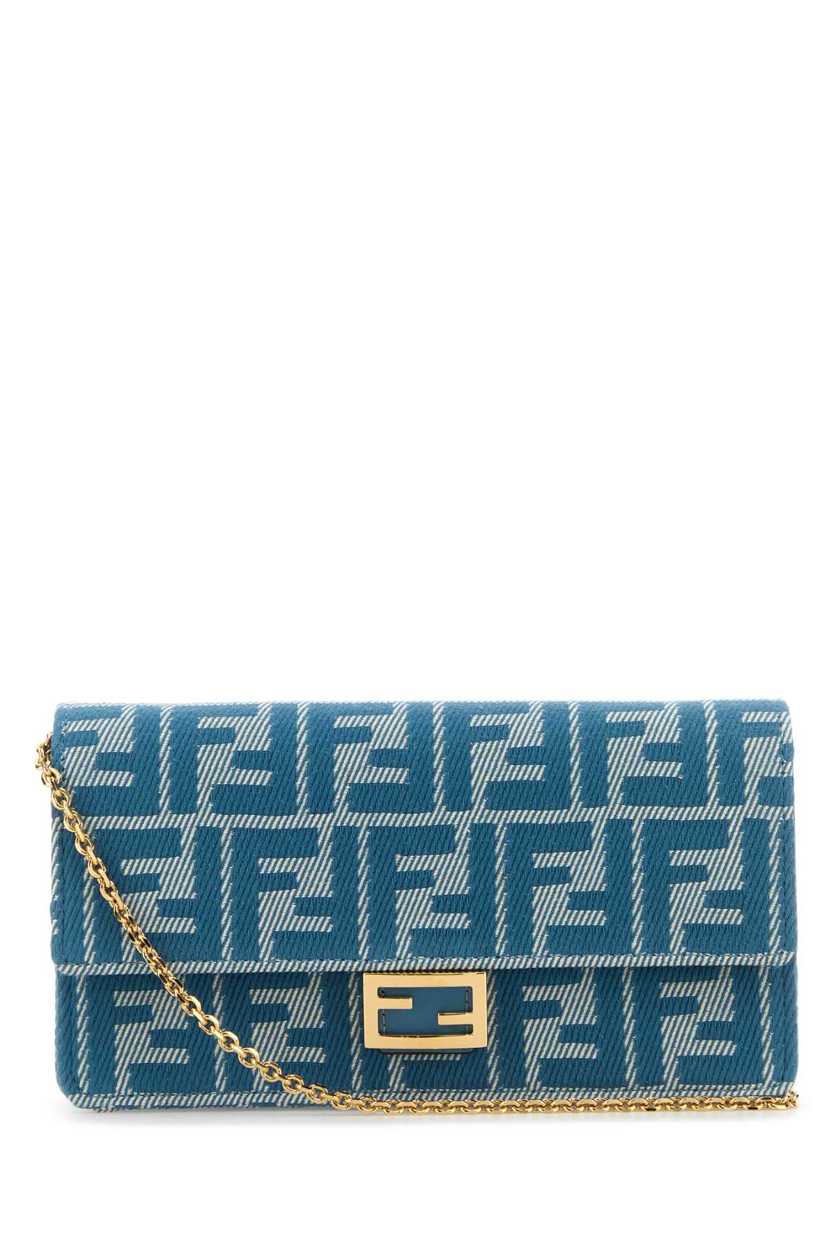 【関税&送料込】Fendi Embroidered Denim Wallet Fendi Embroidered Denim Baguette Wallet | italist